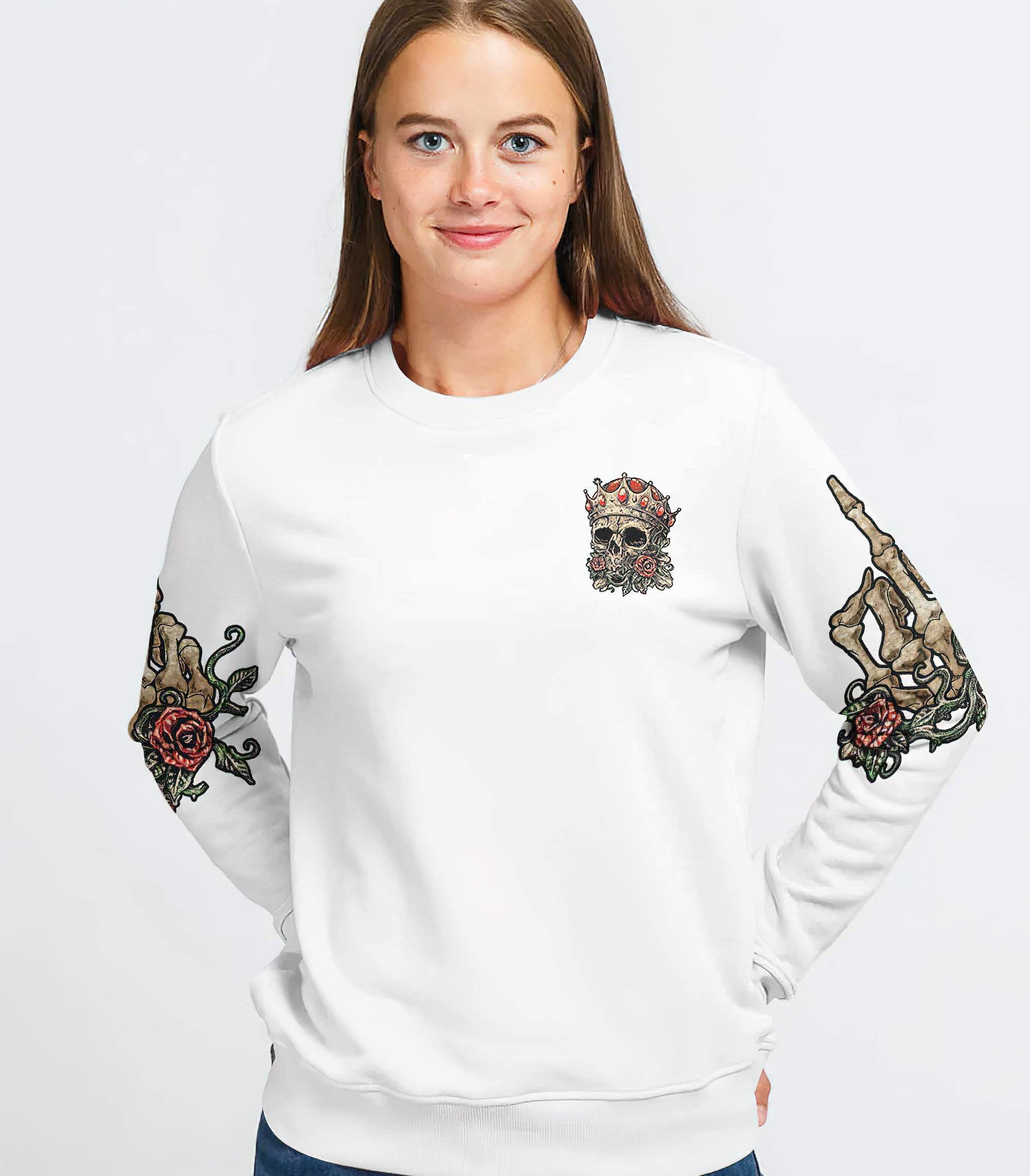 im-the-fking-queen-skull-rose-white-all-over-print-sweatshirt