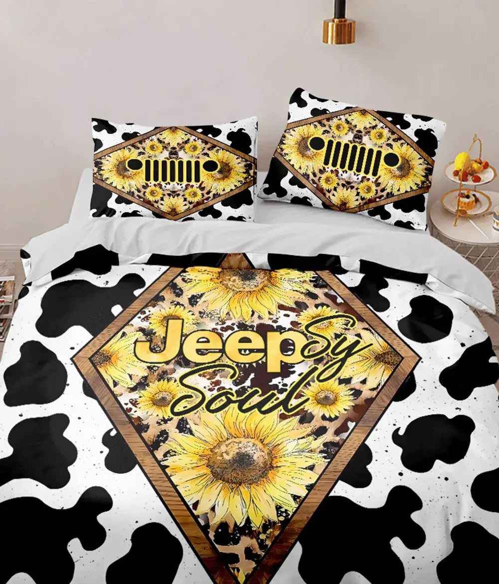 jeepsy-soul-sunflower-cowhide-bedding-set