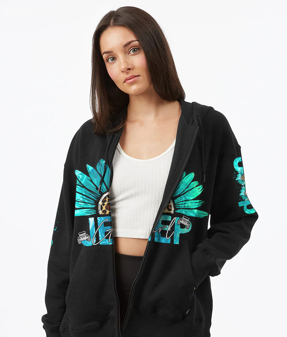 jeep-girl-teal-daisy-hoodie