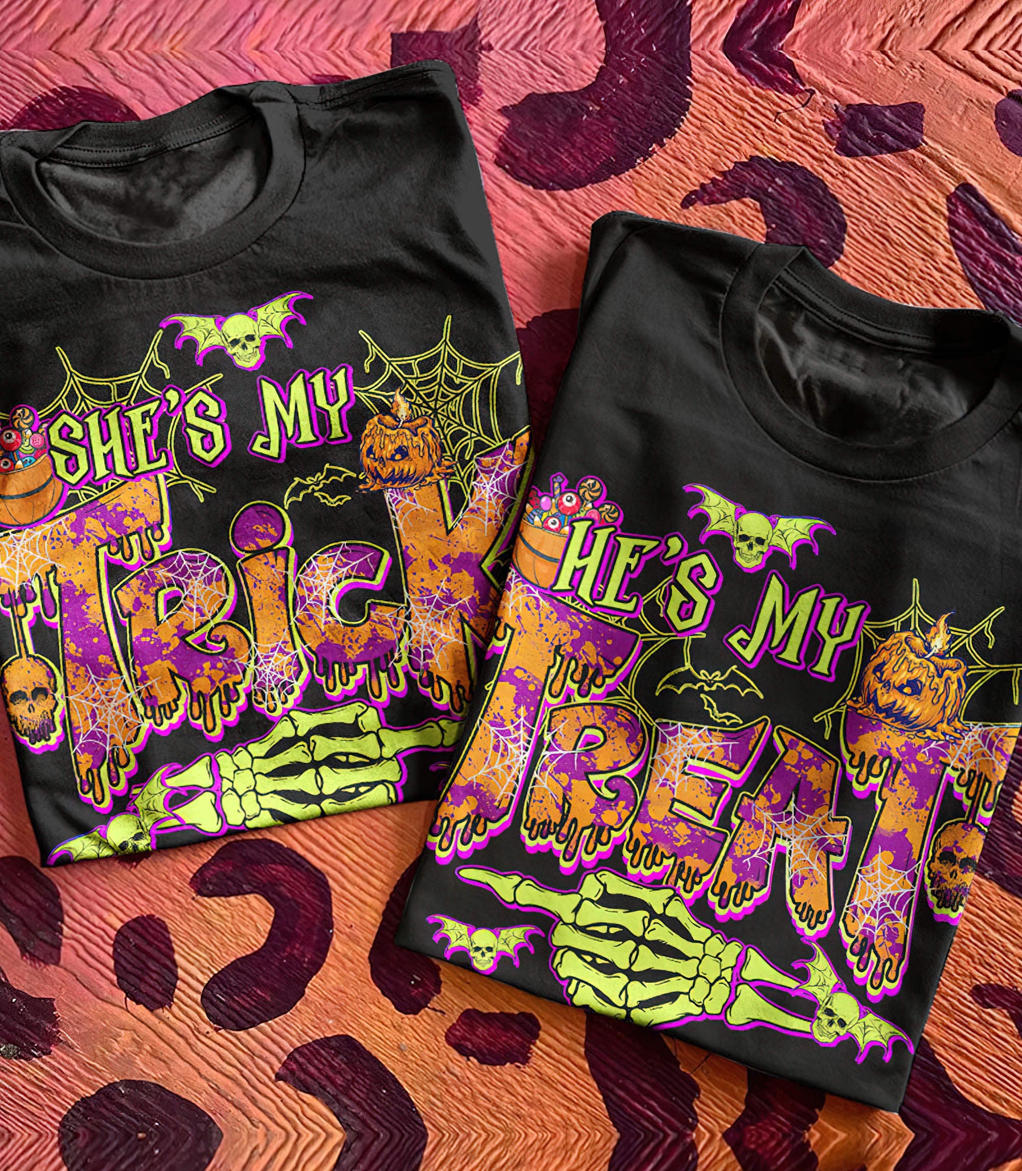 skull-halloween-couple-all-over-print-t-shirt