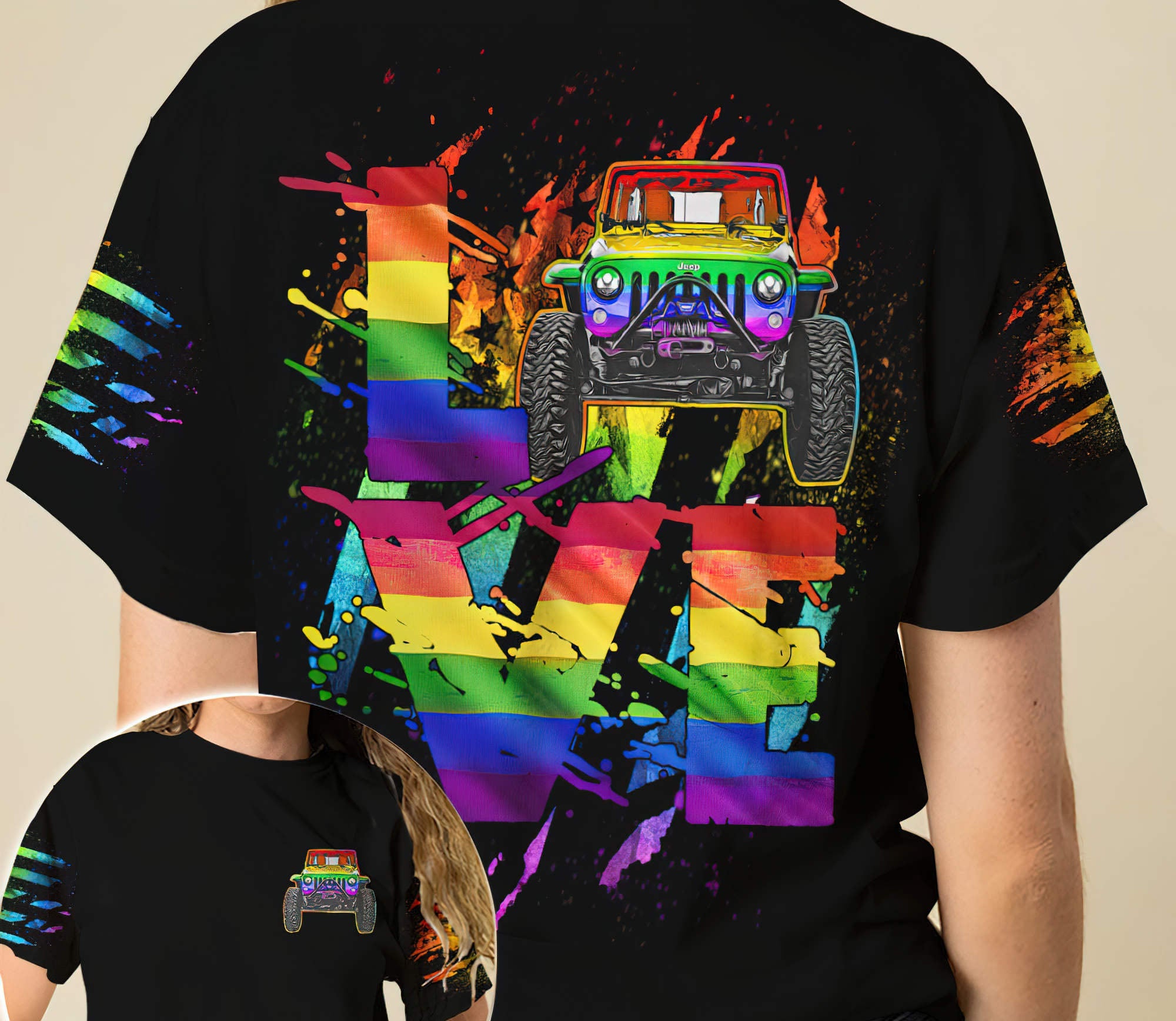 jeep-love-rainbow-couple-t-shirt