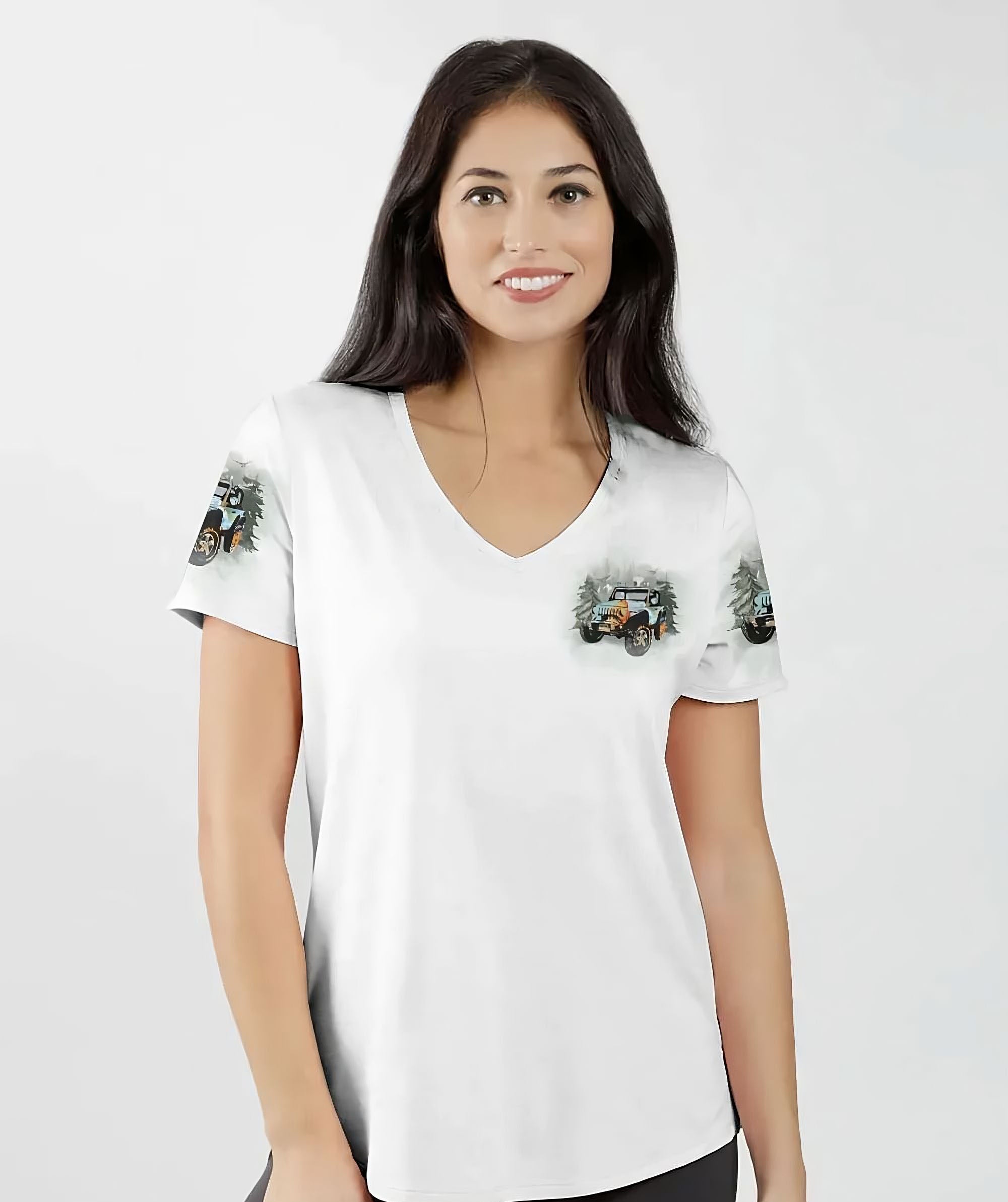 and-into-the-forest-to-lose-my-mind-jeep-girl-all-over-print-women-v-neck-t-shirt