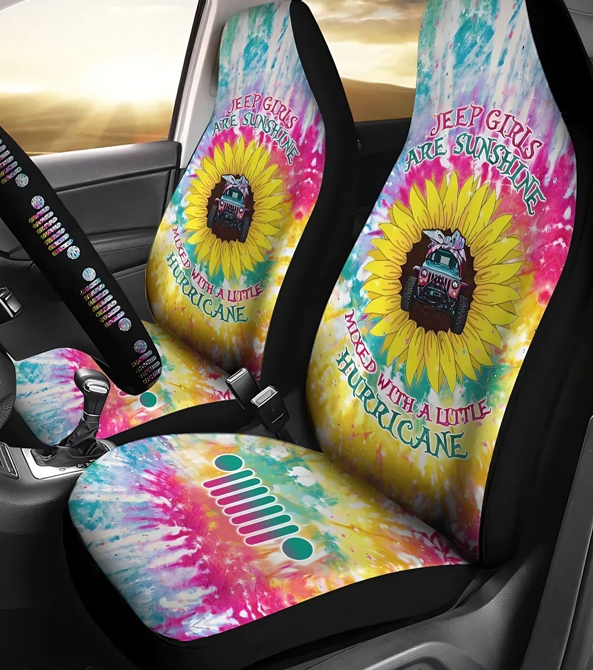 jeep-girls-are-sunshine-tie-dye-automotive-car-seat-cover