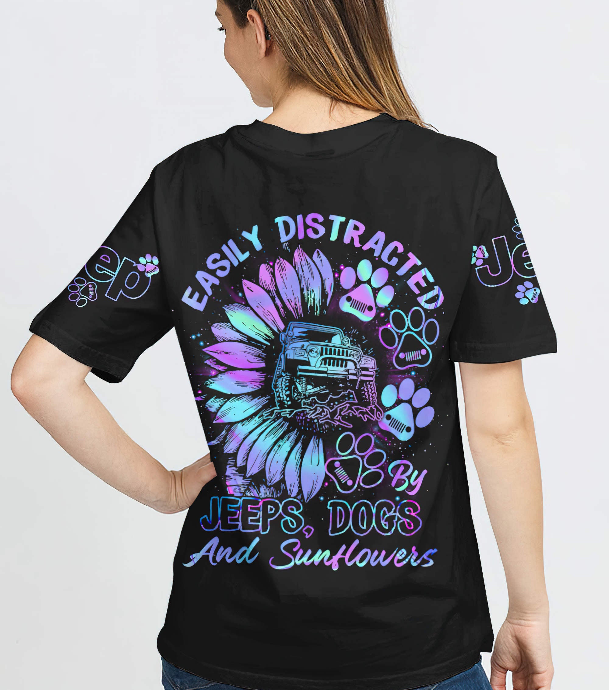 jeep-sunflower-dog-paw-holo-t-shirt