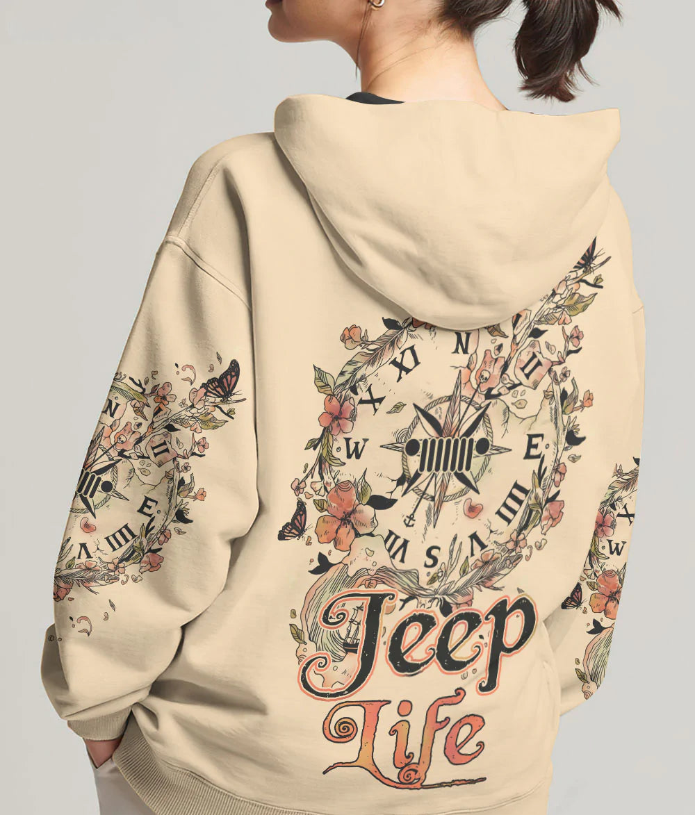 jeep-life-flower-compass-hoodie