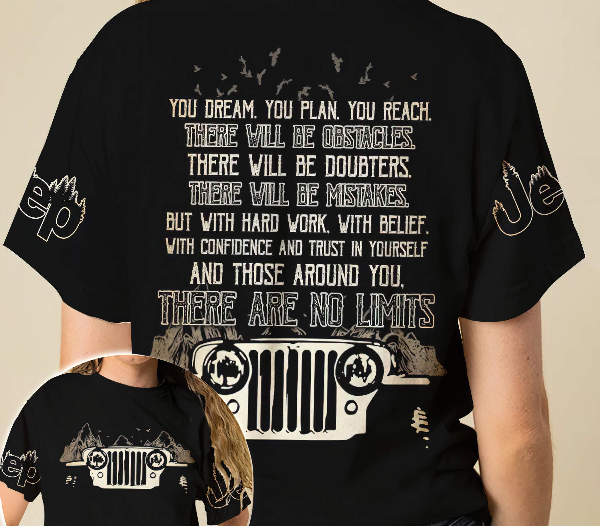 jeep-there-are-no-limits-t-shirt