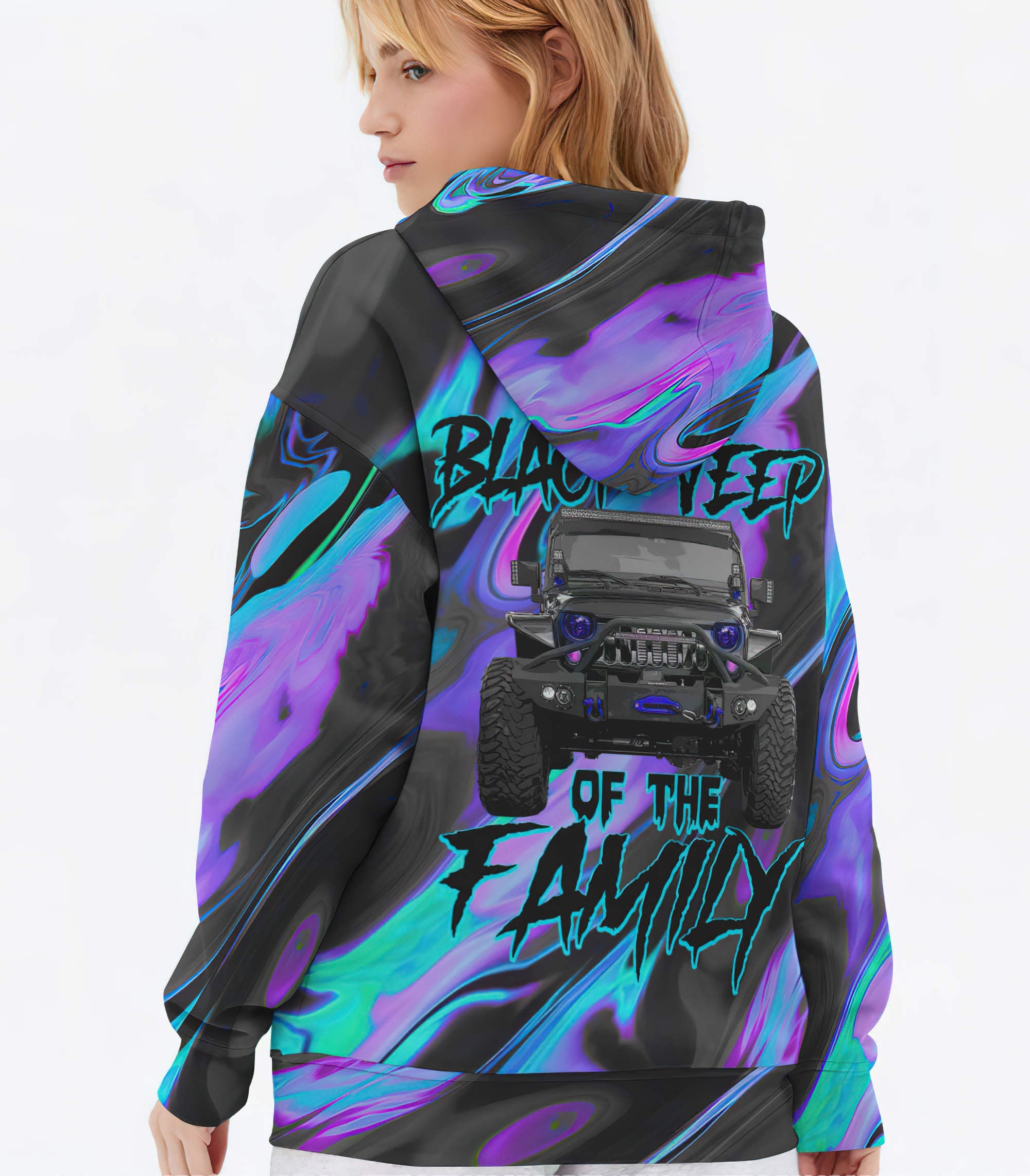 im-the-black-jeep-of-the-family-hologram-hoodie