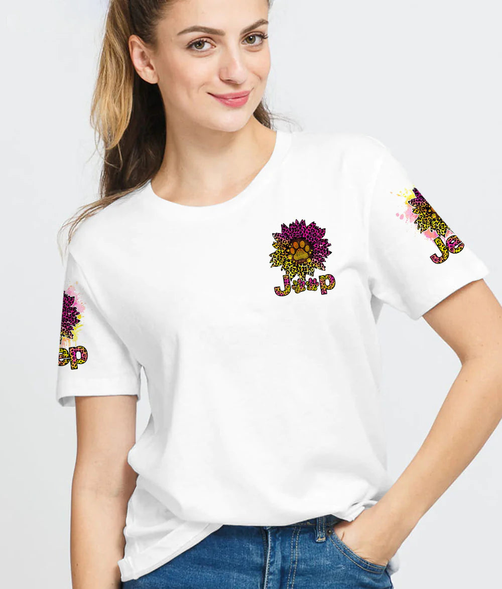 jeep-girl-dog-leopard-sunflower-t-shirt