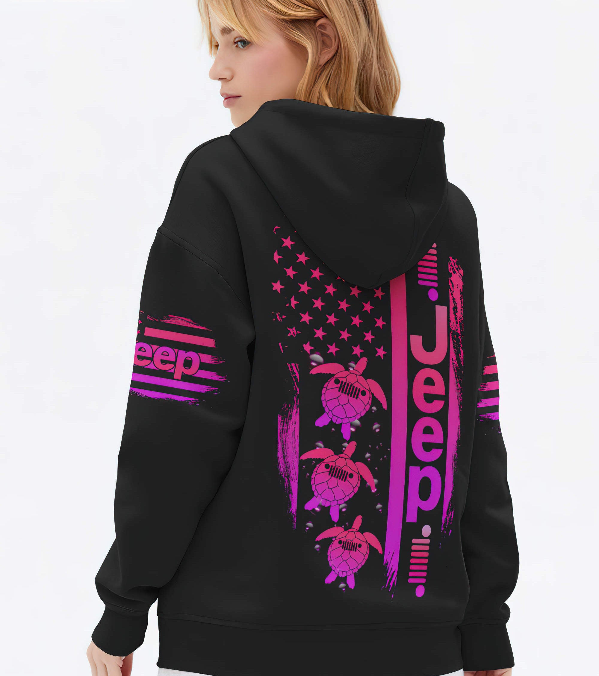 jeep-turtle-pink-flag-hoodie