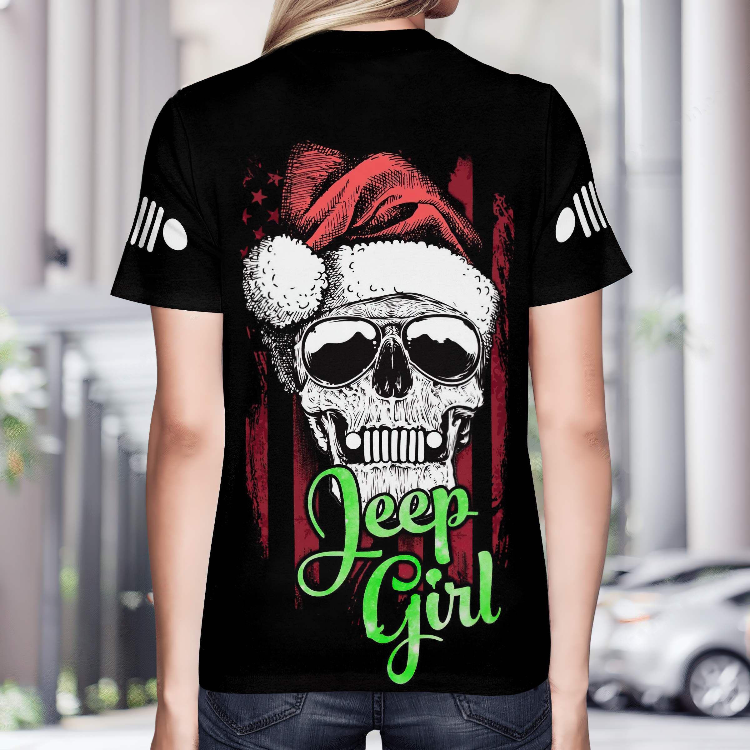 skull-jeep-christmas-t-shirt