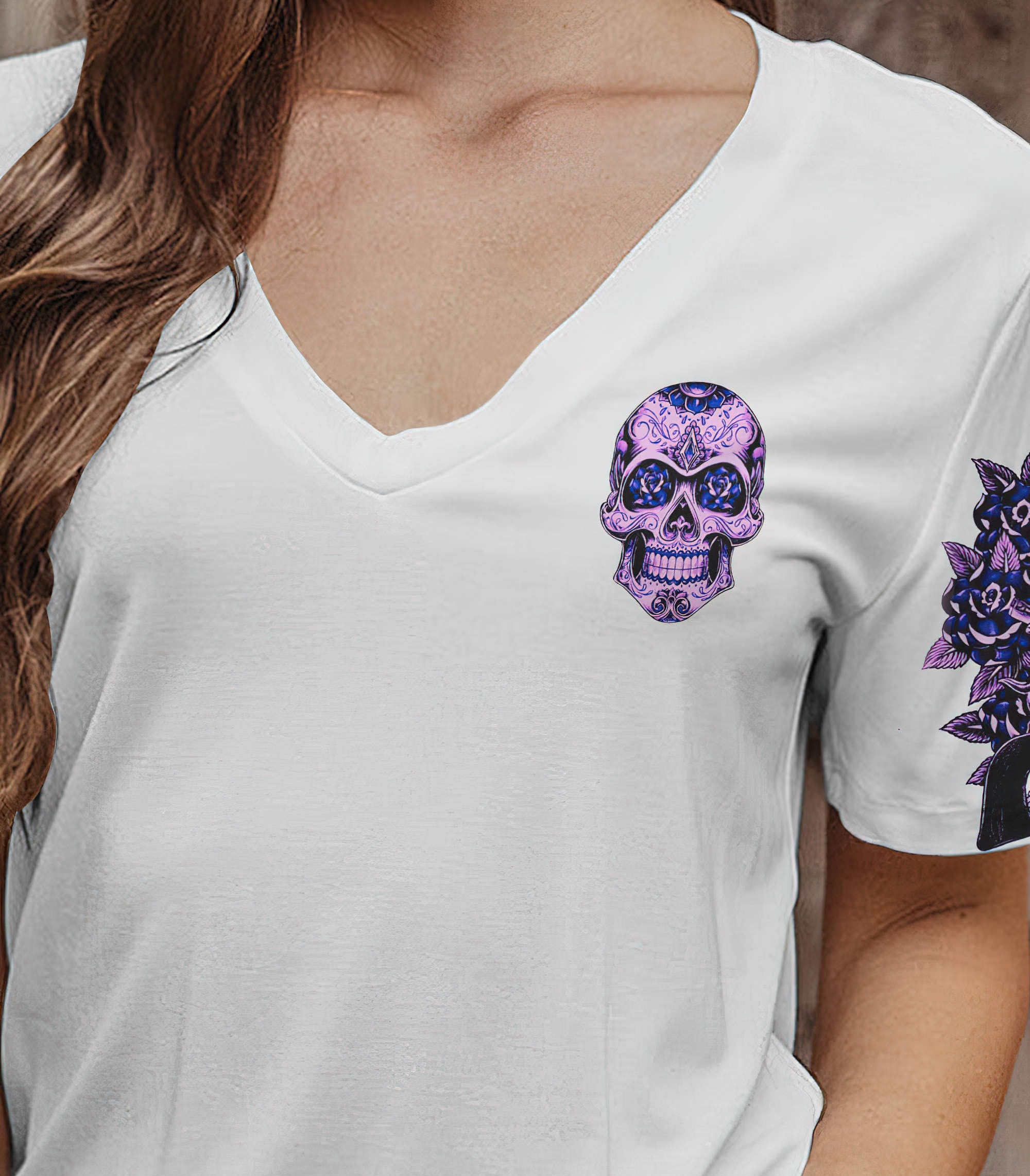 the-good-girl-in-me-got-tired-sugar-skull-all-over-print-women-v-neck-t-shirt