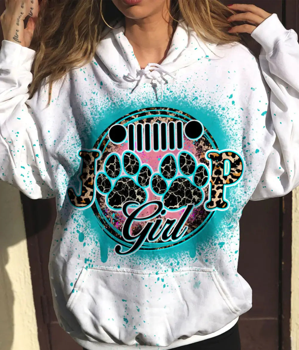 jeep-girl-dog-leopard-bleached-white-hoodie