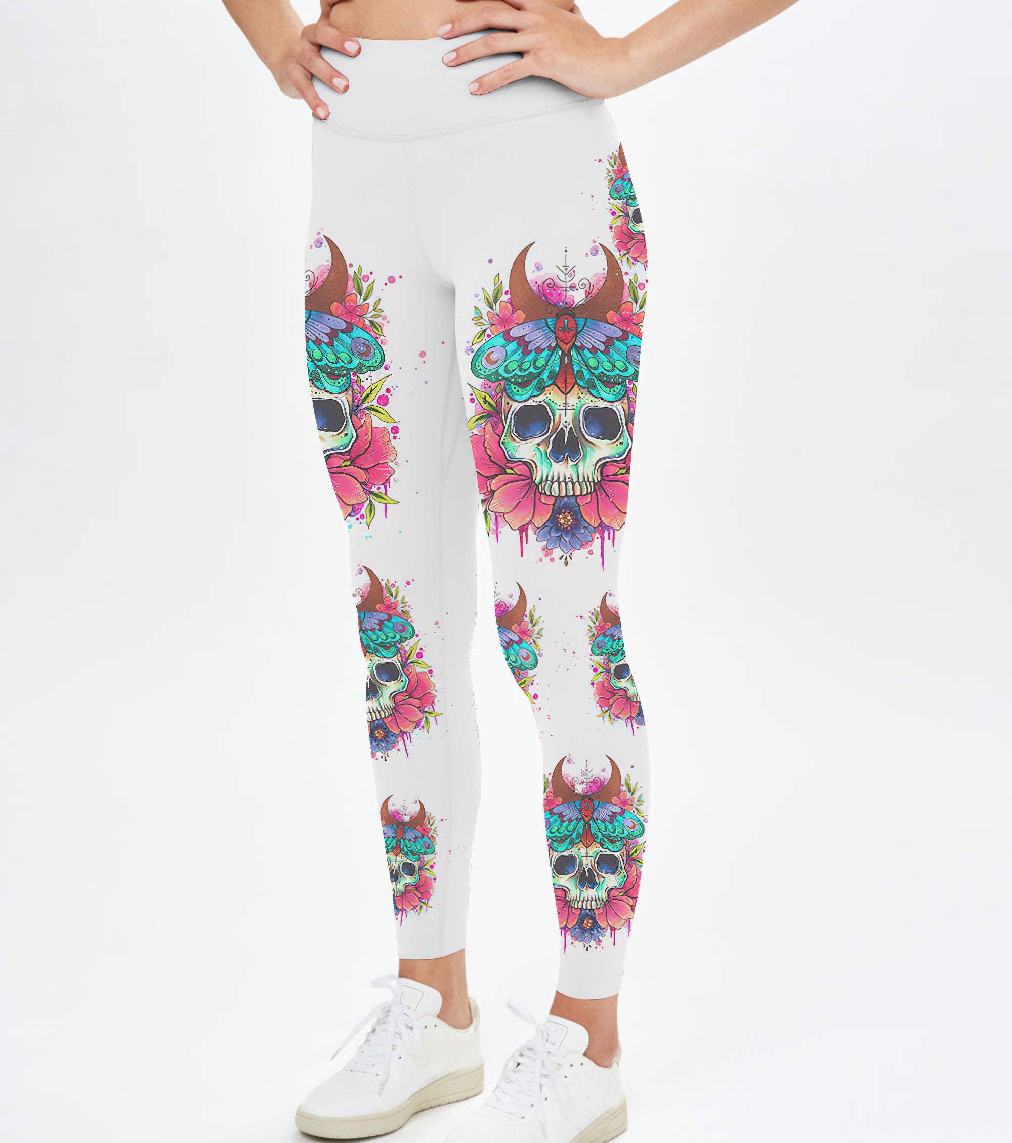 just-a-woman-who-loves-skulls-and-has-tattoos-all-over-print-1-leggings