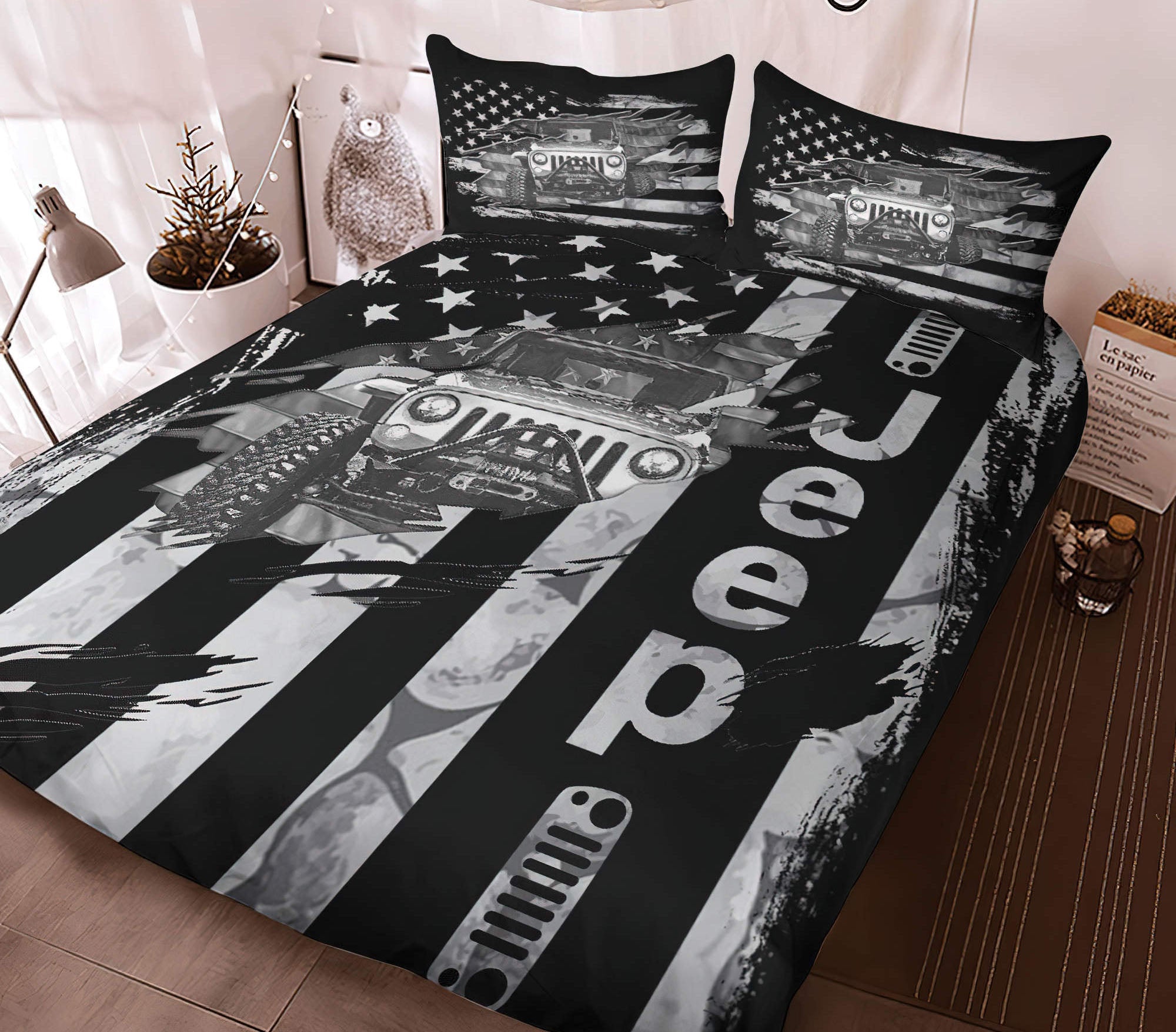 jeep-scratch-flag-bedding-set