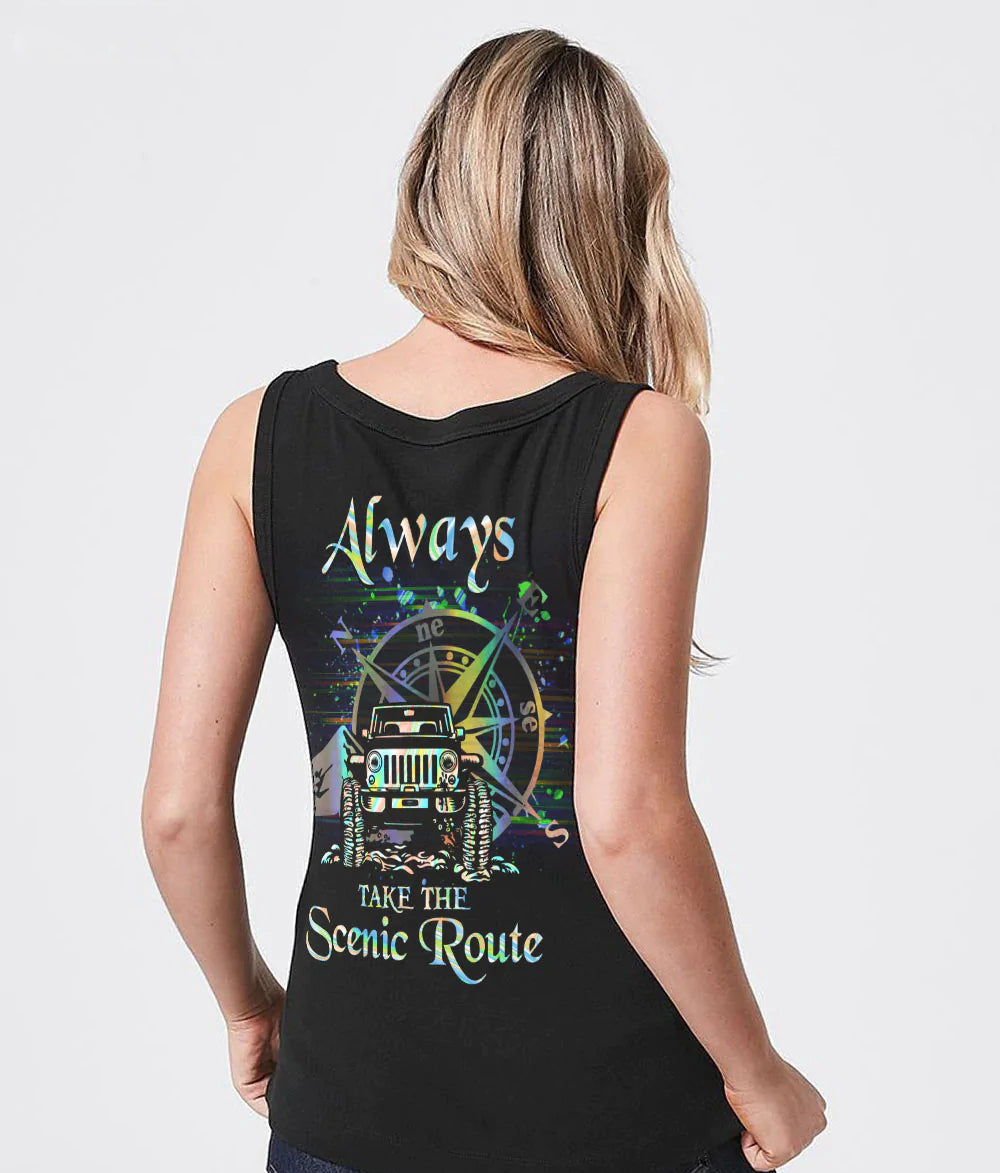 always-take-the-scenic-route-holo-tank-top