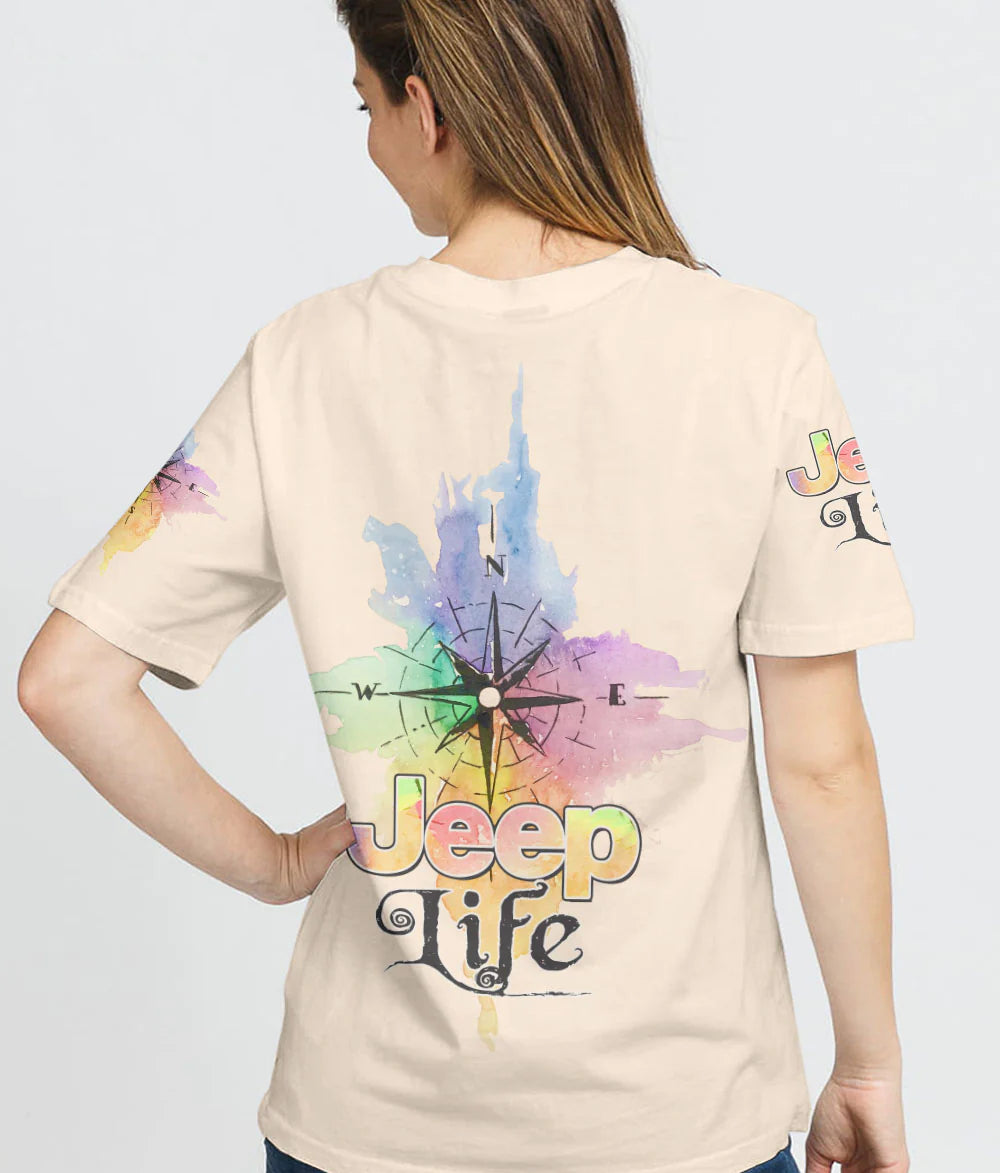 jeep-life-watercolor-compass-t-shirt