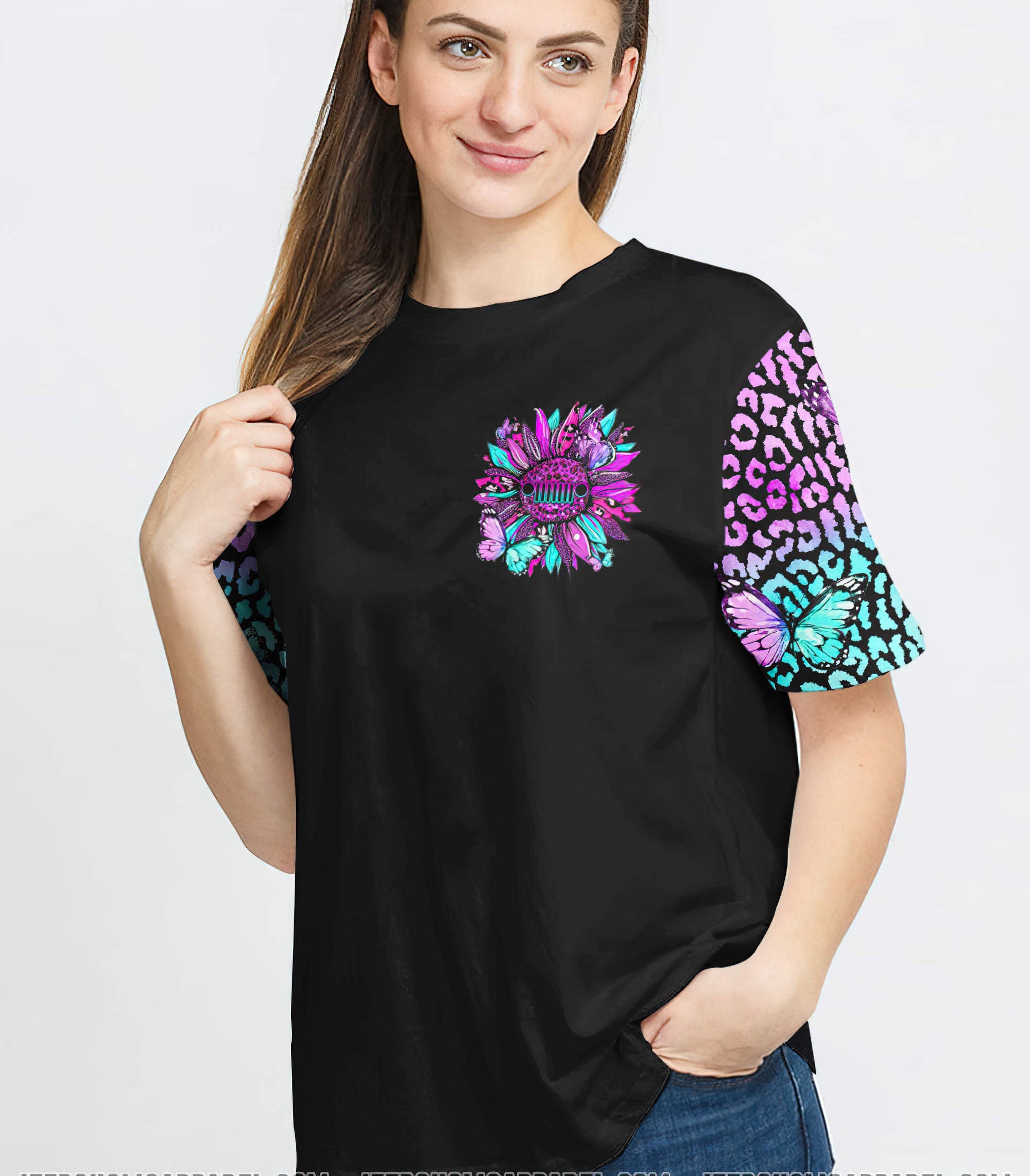 leopard-sunflower-jeep-girl-3-t-shirt