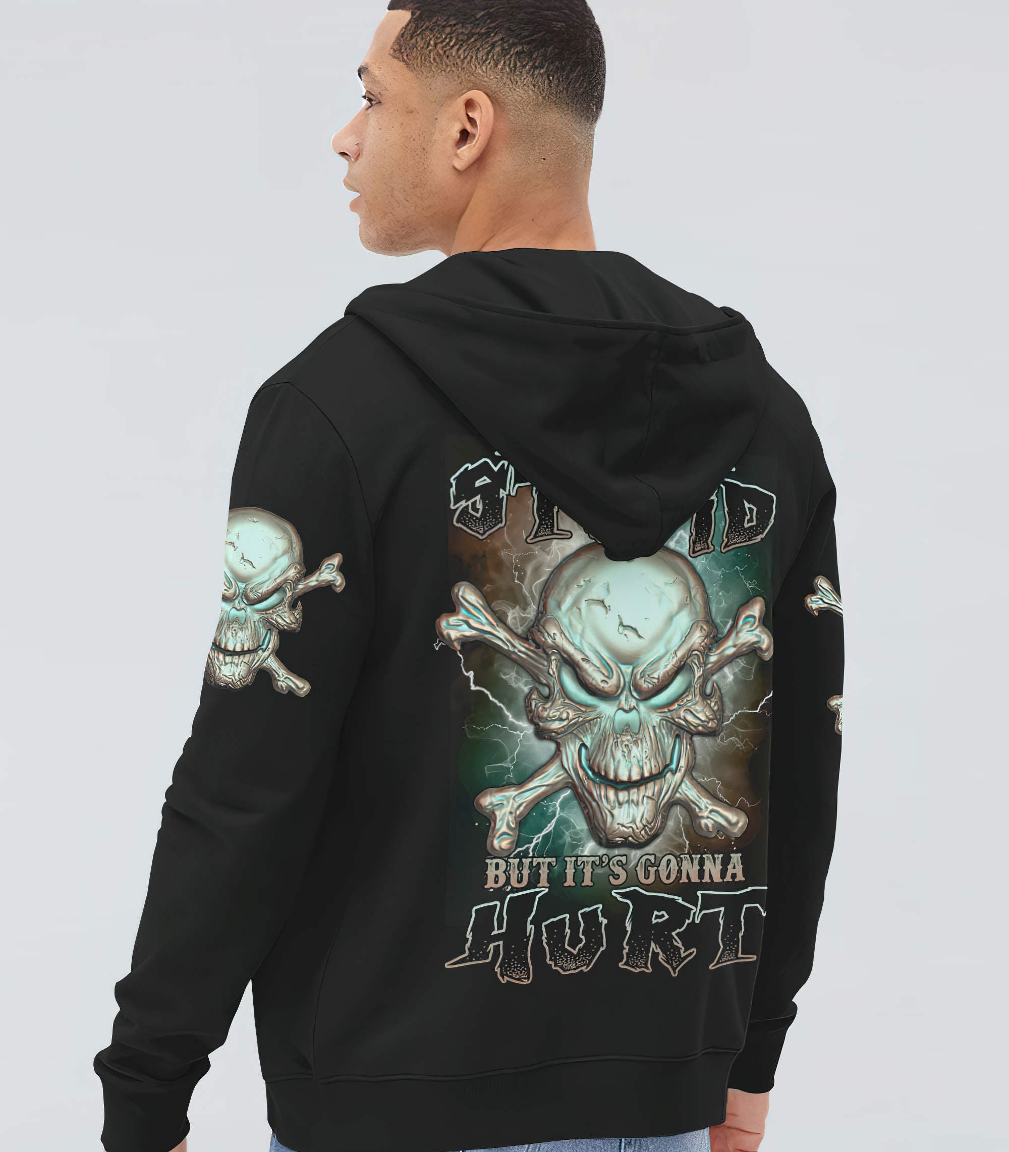 I Can Fix Stupid Metal Skull Bones All Over Print Hoodie