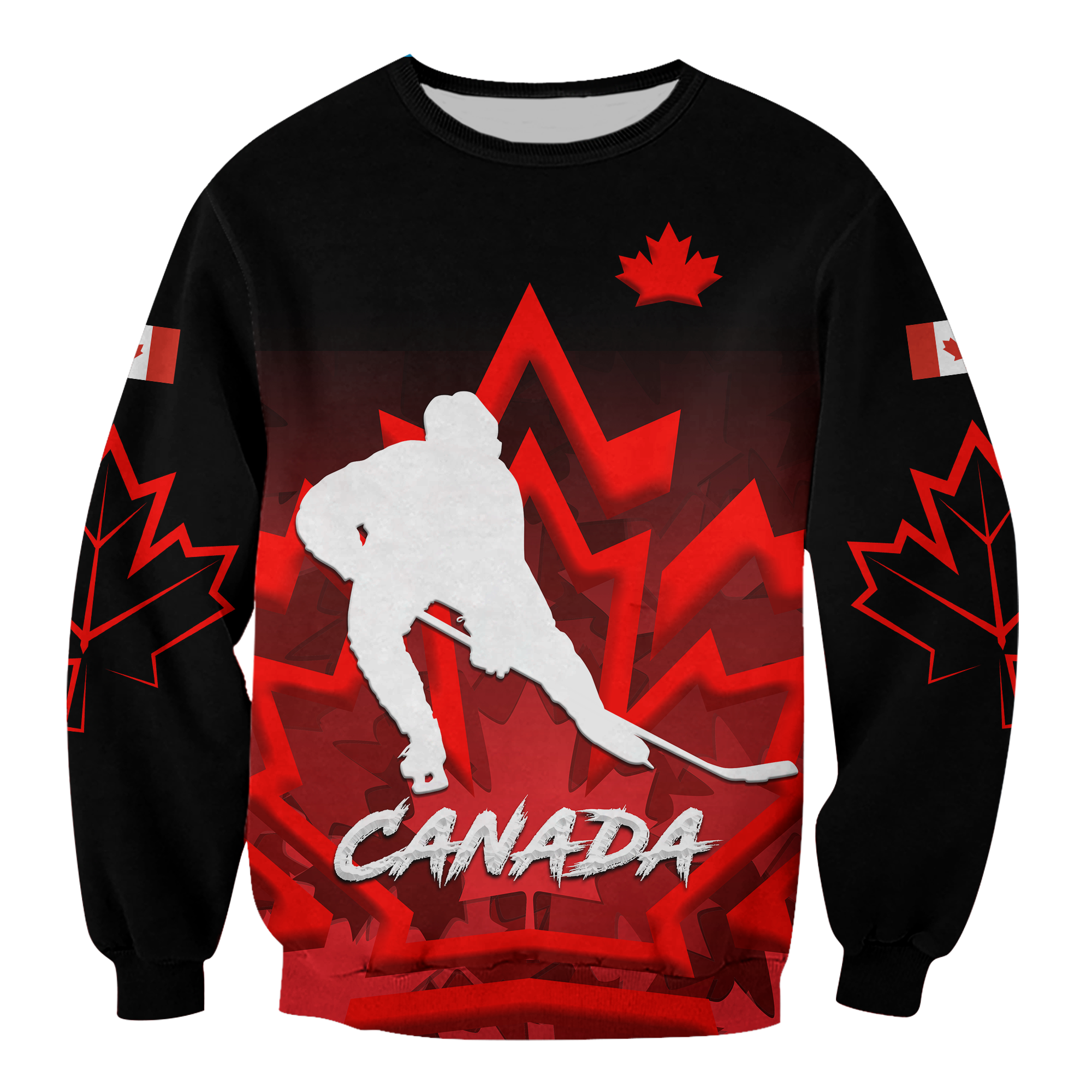 custom-personalised-canada-hockey-with-maple-leaf-sweatshirt-lt12