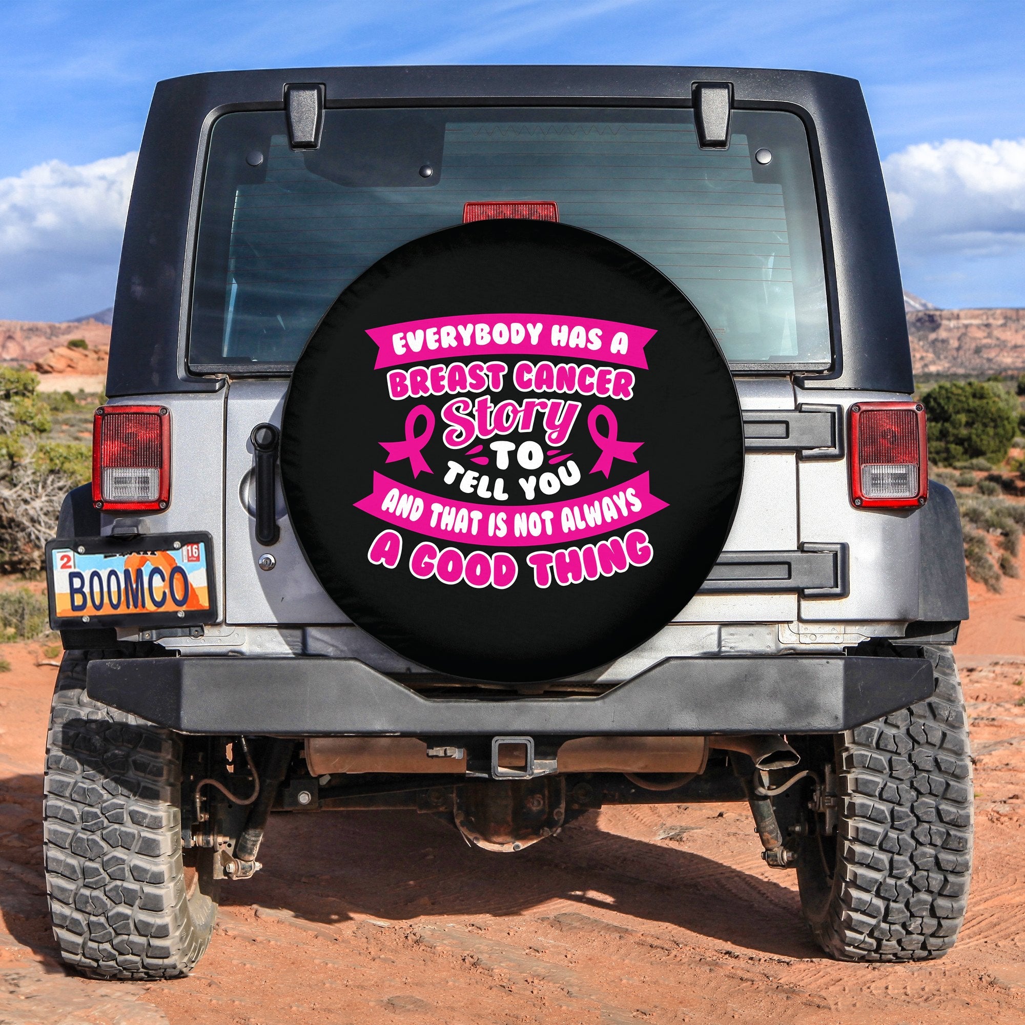 Breast Cancer Story Spare Tire Cover