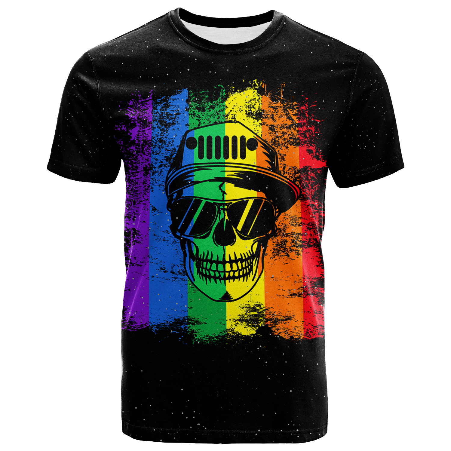 Jeep Skull LGBT Galaxy T-Shirt