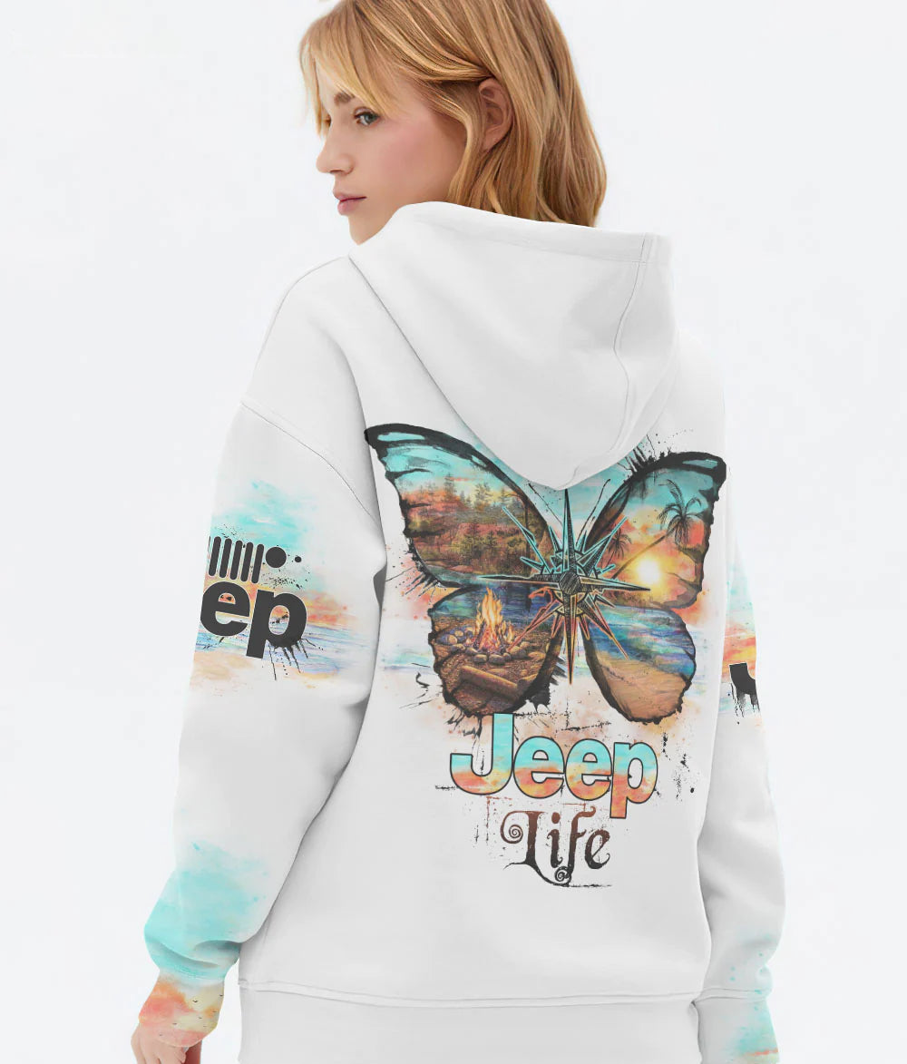 jeep-life-compass-butterfly-hoodie