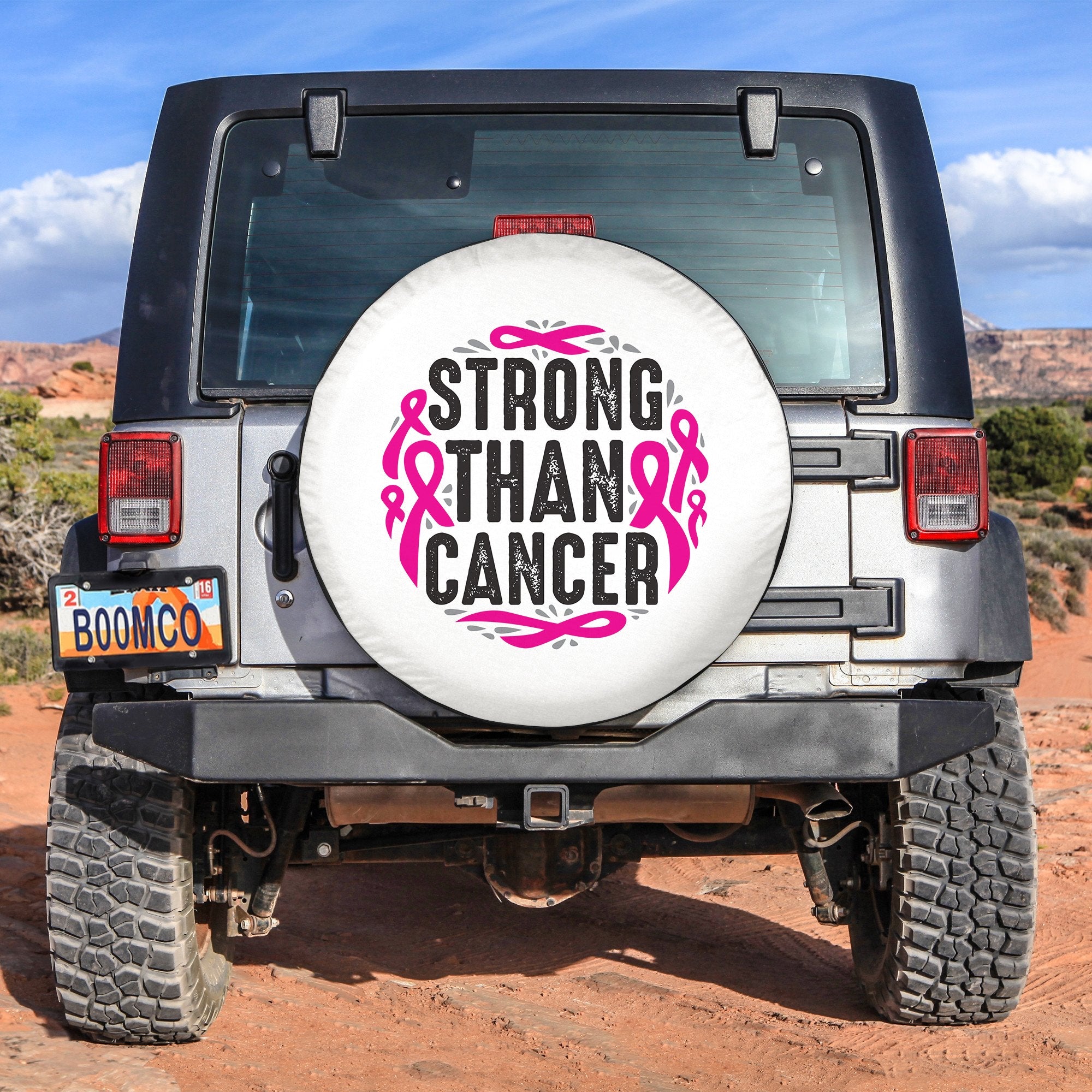 Breast Cancer Strong Than Cancer Spare Tire Cover