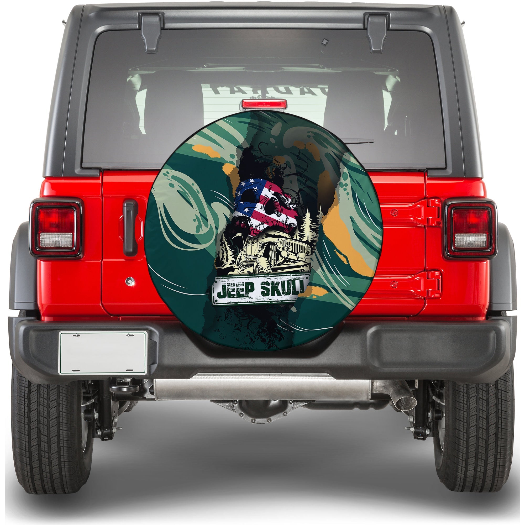 Jeep Skull Abstract Art Spare Tire Cover - LT2