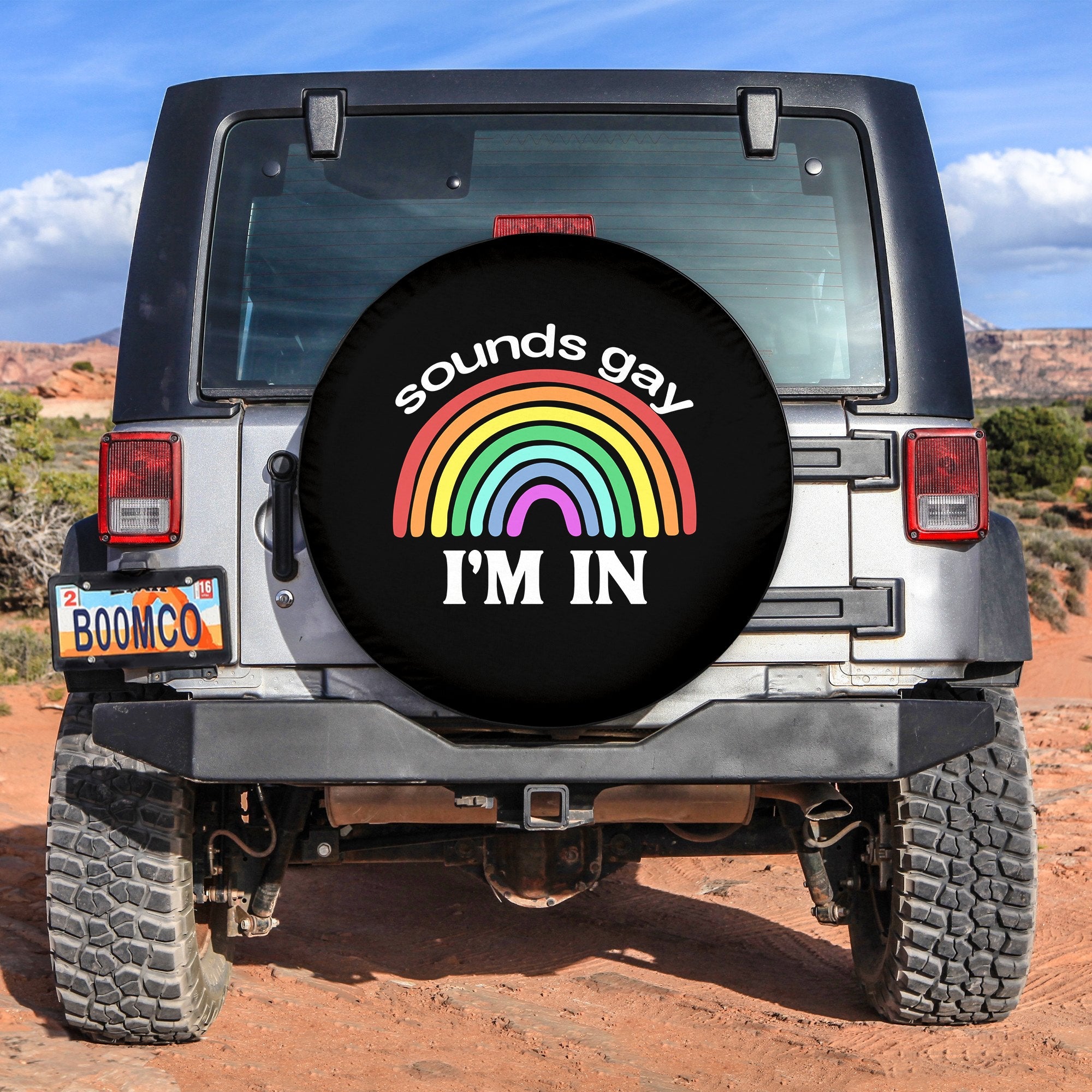 Rainbow Sounds Gay I'm LGBT Gay Pride Spare Tire Cover LT12