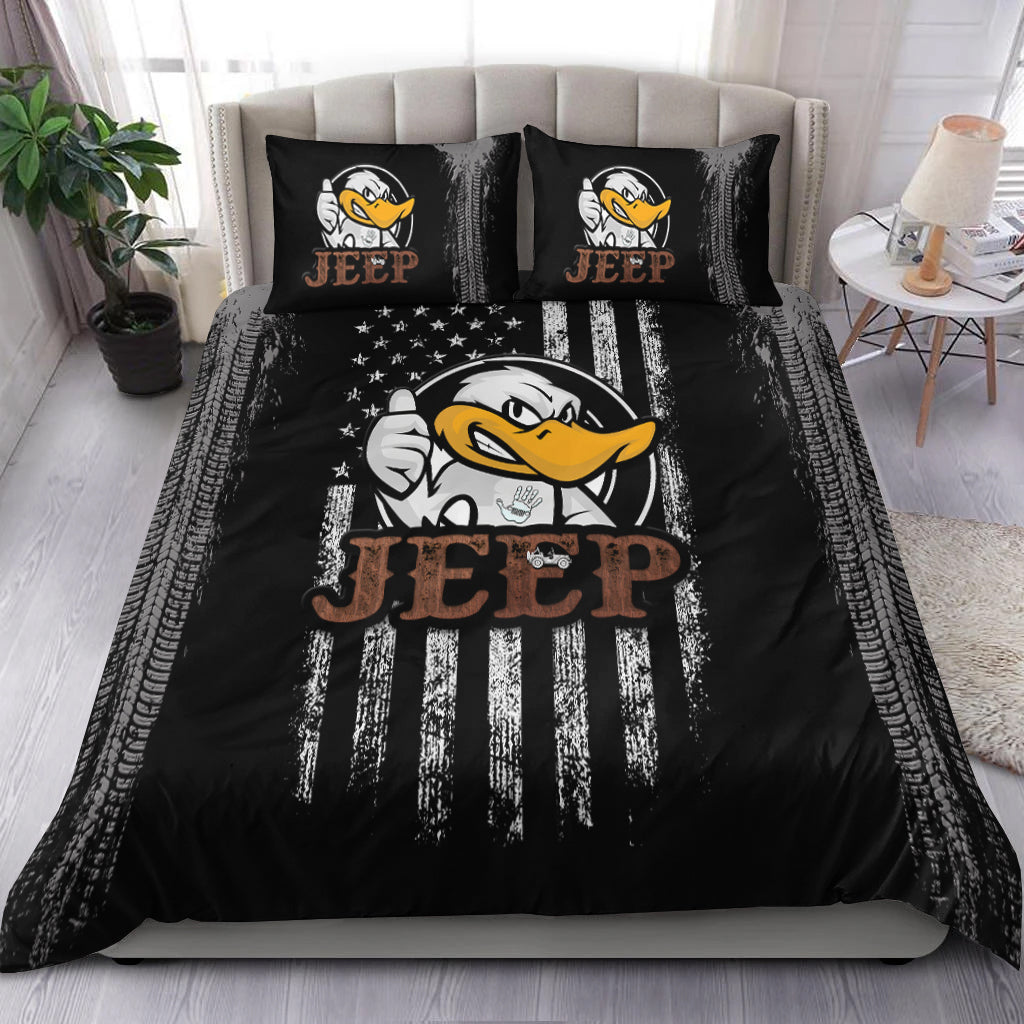 Duck duck Jeeps Unique Flag Bedding Set