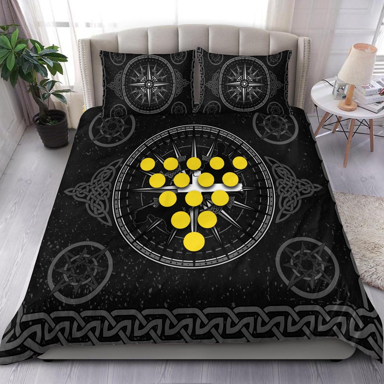 cornwall-celtic-bedding-set-celtic-compass-with-cornish-symbols