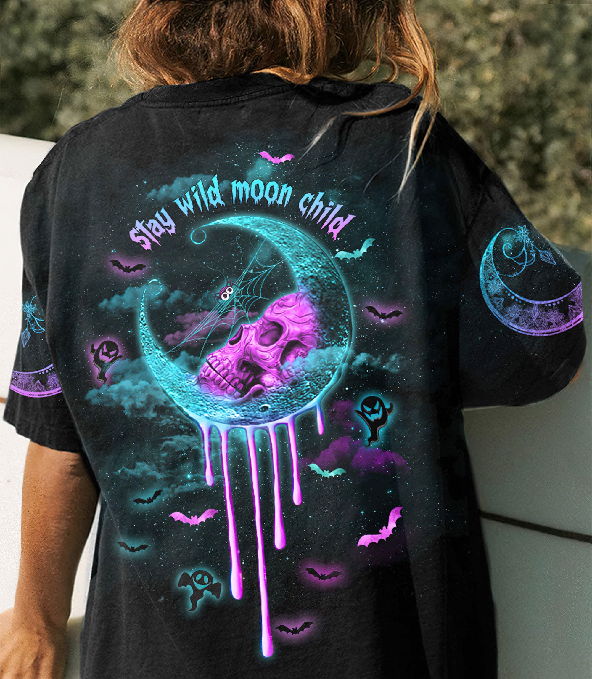 skull-melting-moon-halloween-all-over-print-t-shirt