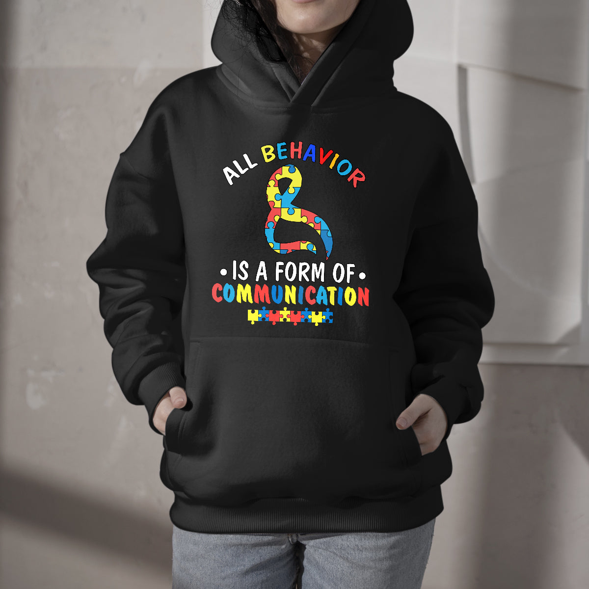 all-behavior-is-a-form-of-communication-autism-ribbon-awareness-hoodie