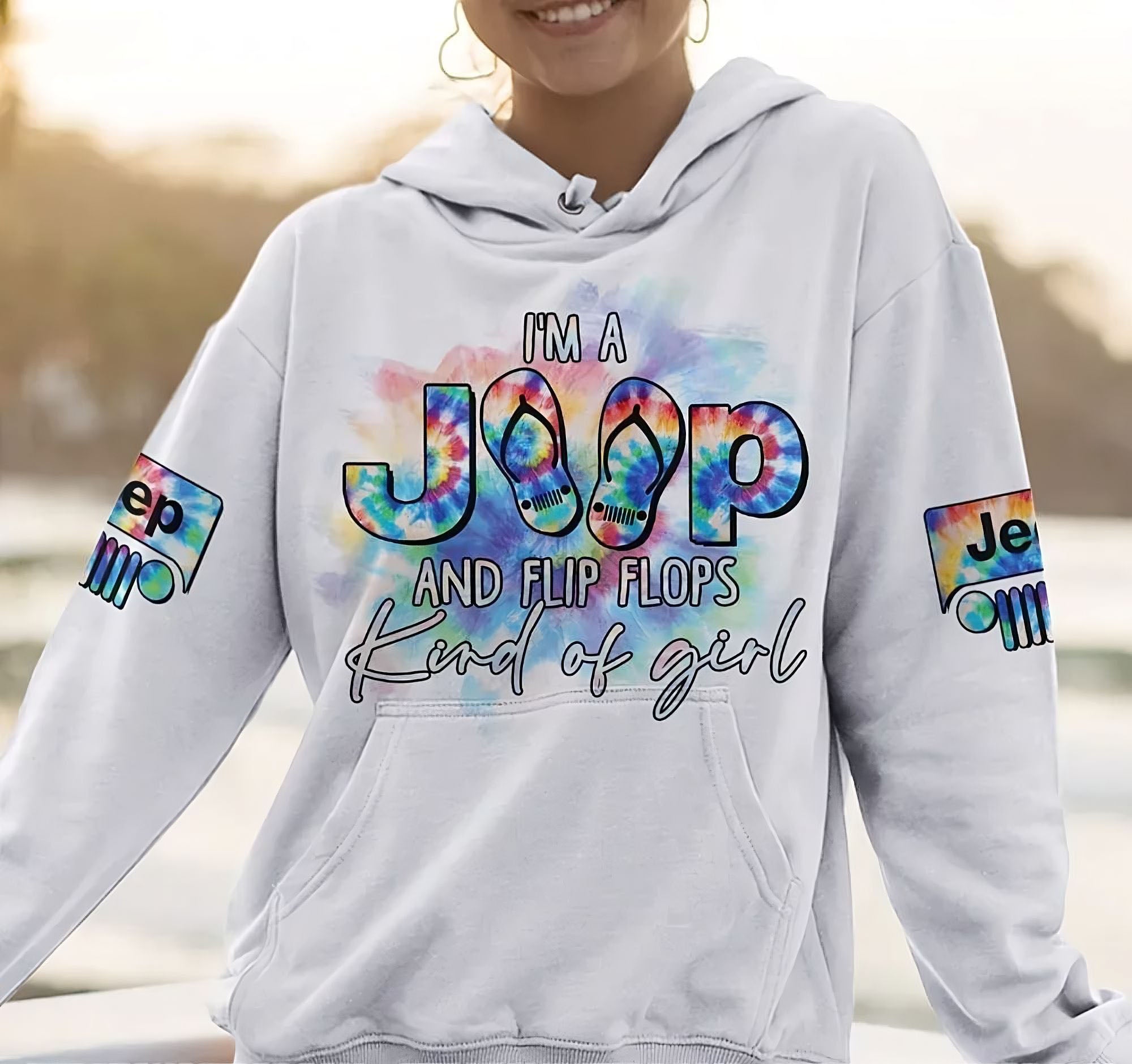 jeep-and-flip-flops-girl-tie-dye-all-over-print-hoodie