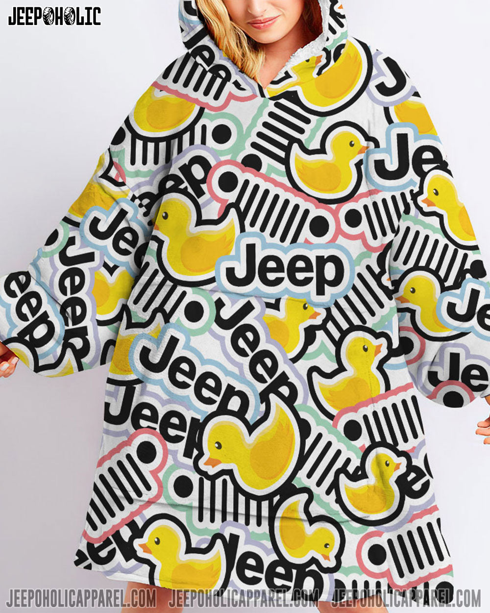 Jeep Duck Sherpa Blanket Hoodie