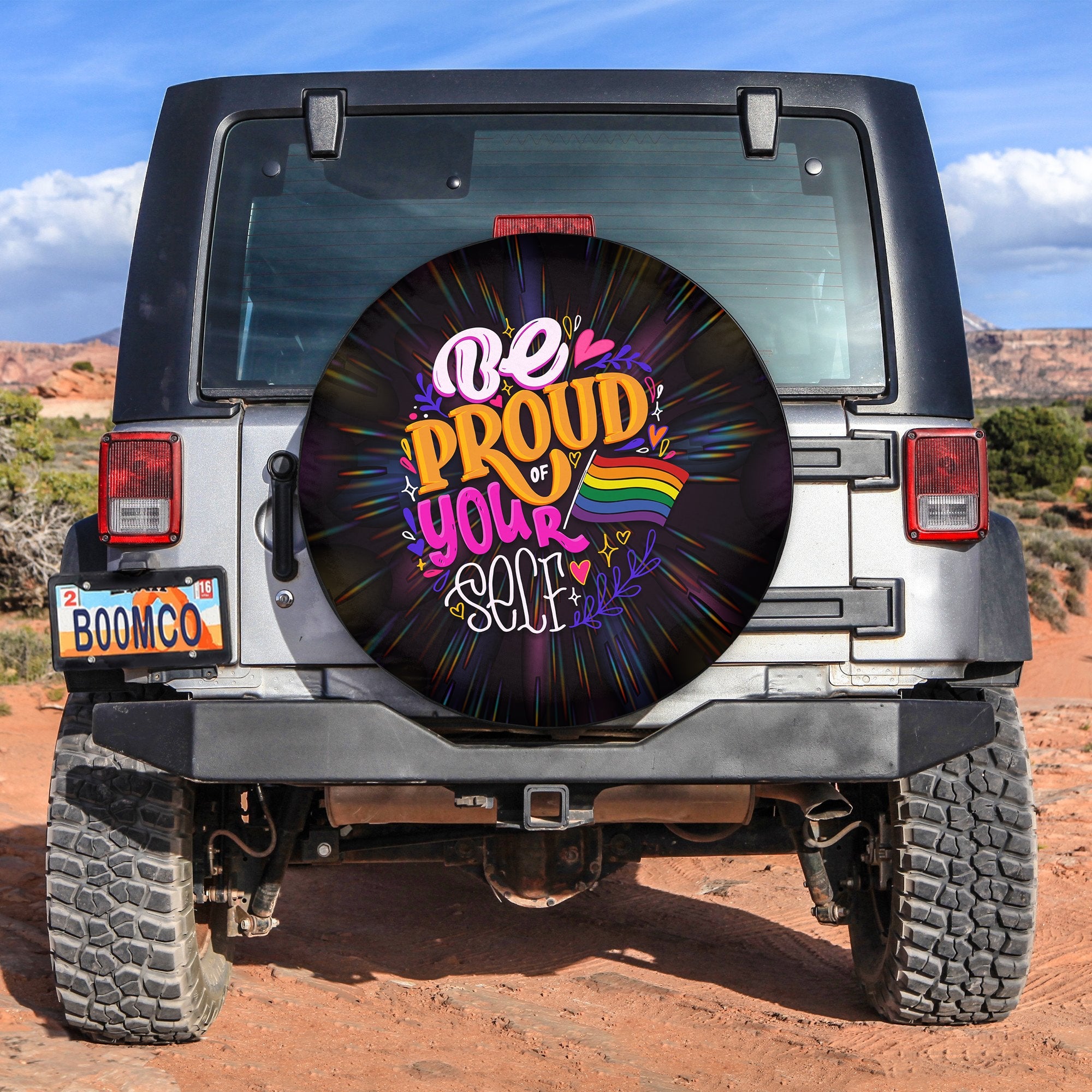 LGBT Be Proud Of Yourself Spare Tire Cover