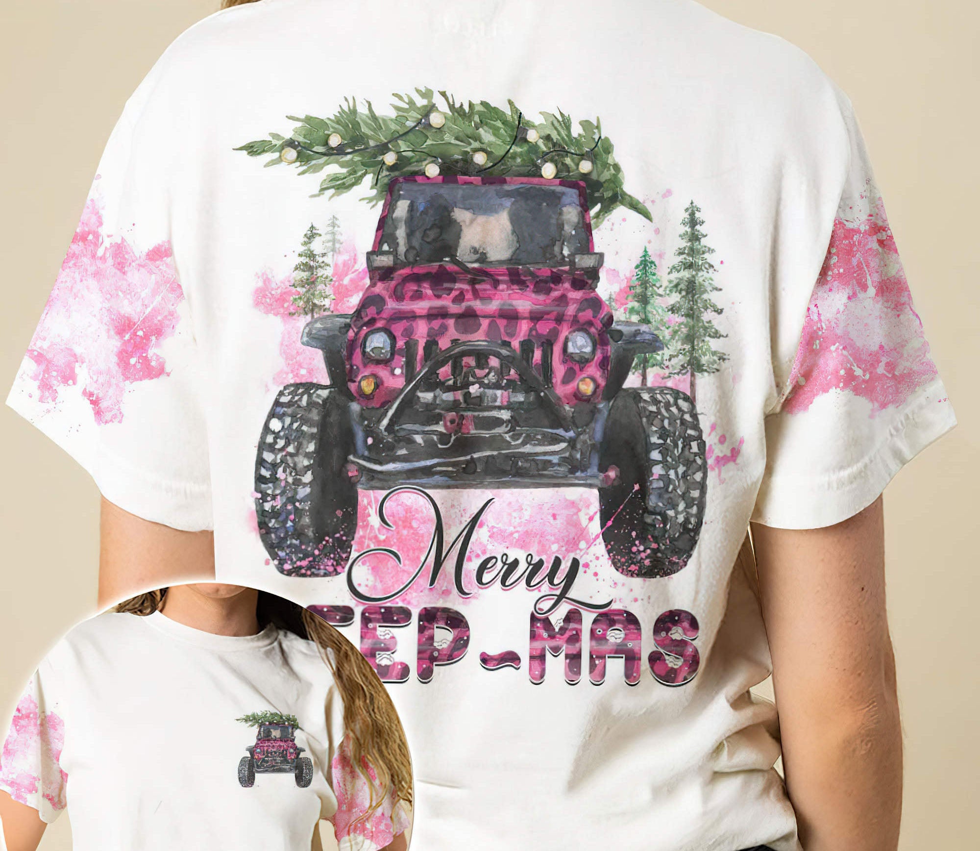 jeep-christmas-watercolor-t-shirt