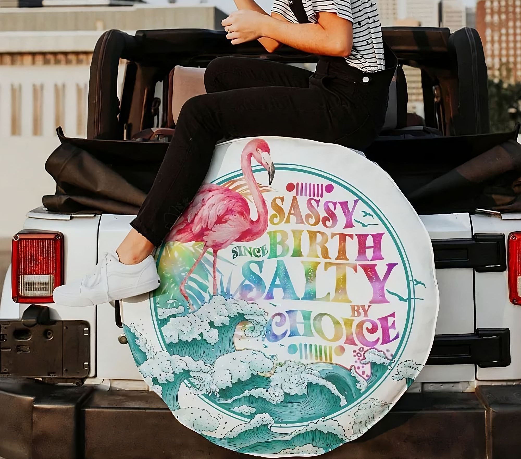 sassy-since-birth-flamingo-white-automotive-spare-tire-cover