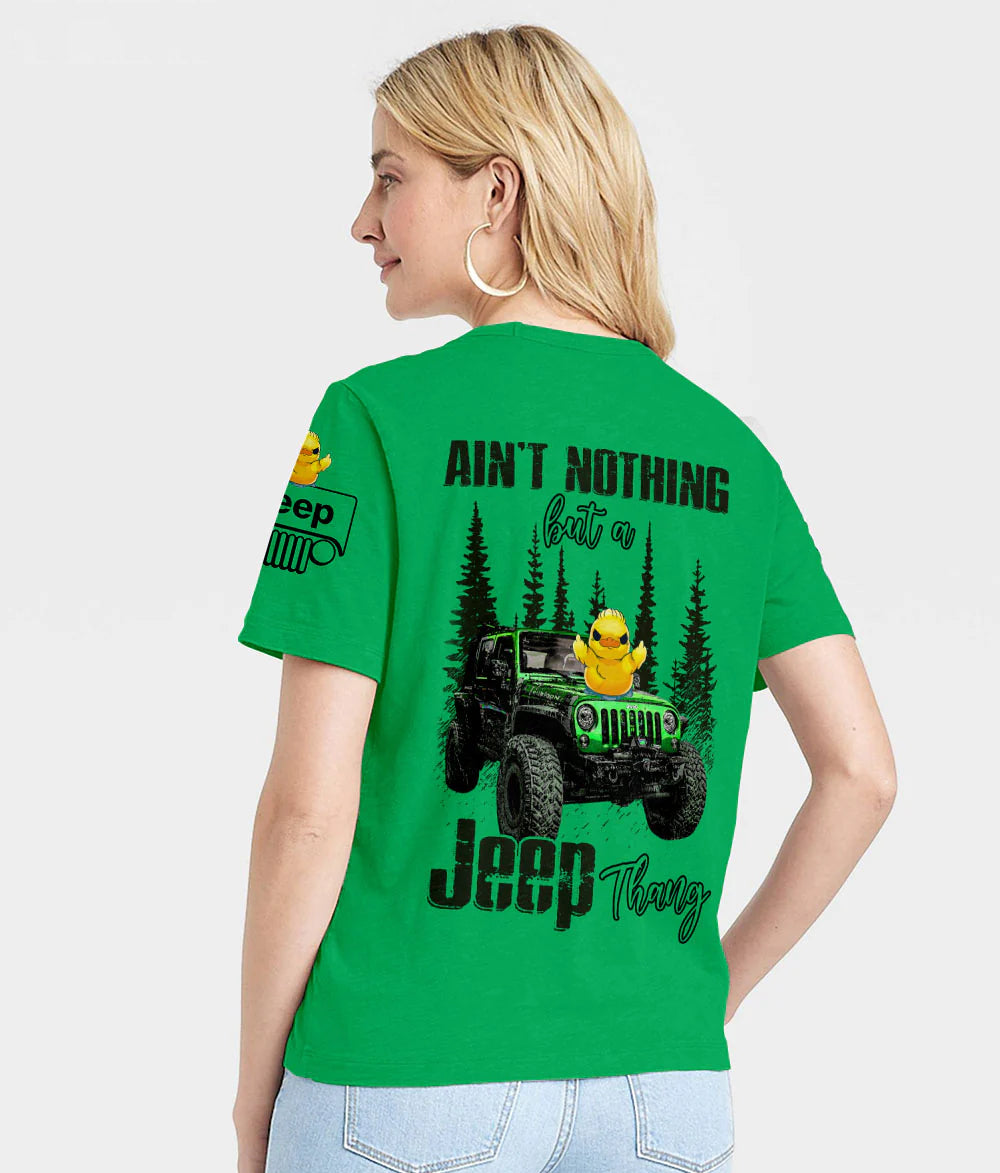 aint-nothing-but-a-jeep-thing-green-women-v-neck-t-shirt