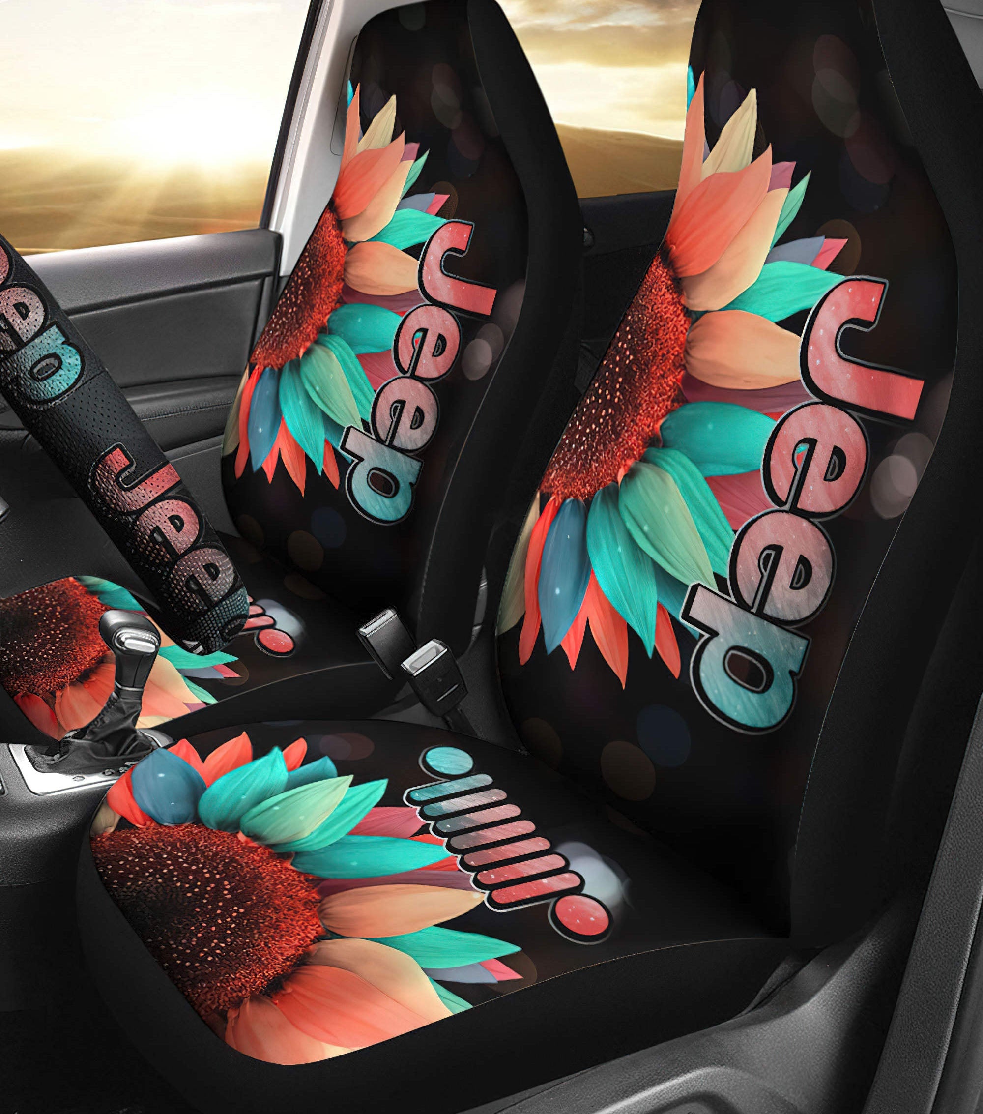 jeep-colorful-pastel-sunflower-car-seat-cover