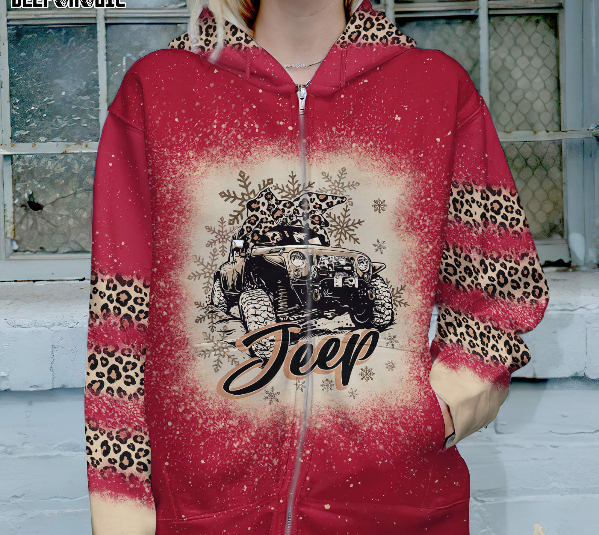 jeep-christmas-leopard-red-hoodie