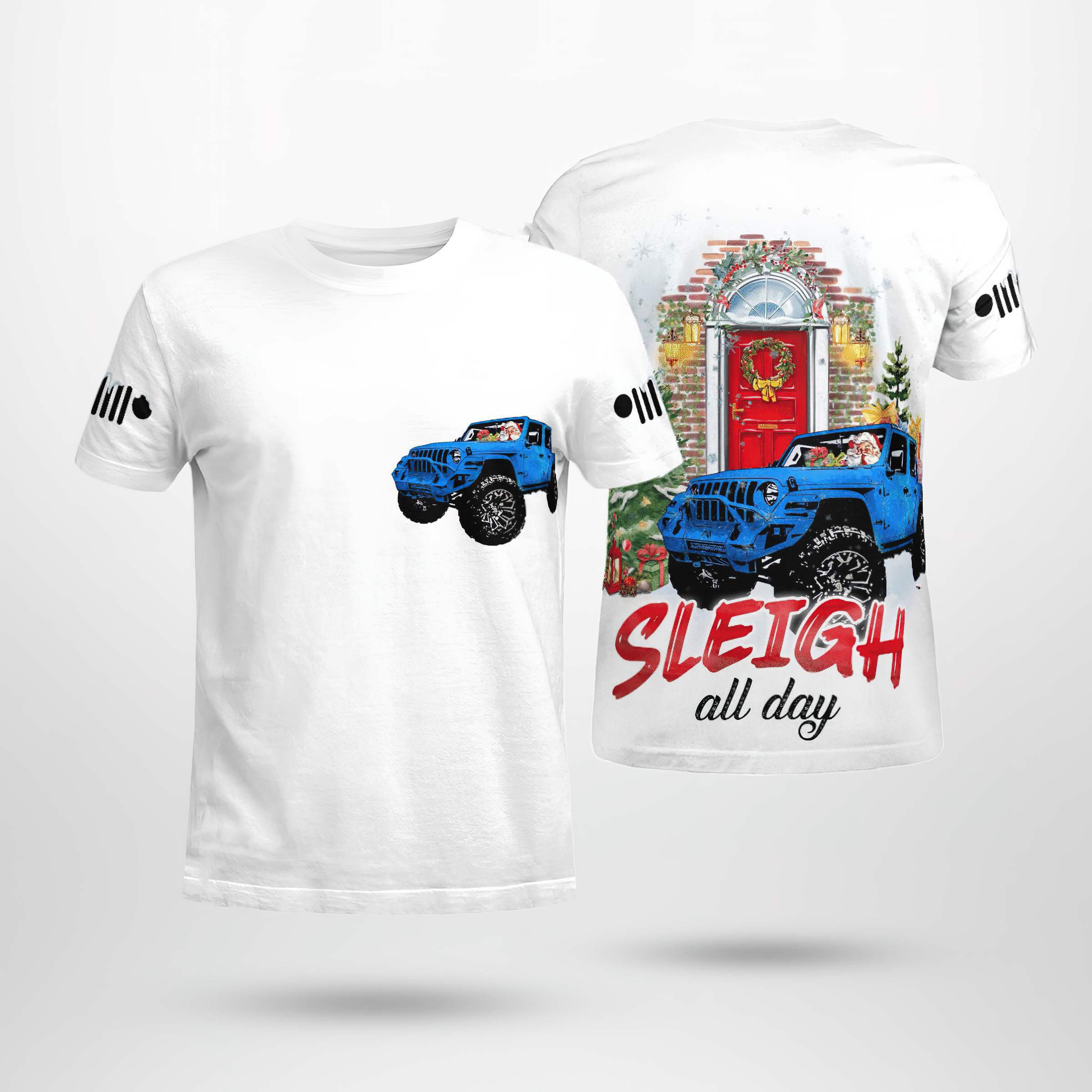 sleigh-jeep-christmas-1-t-shirt