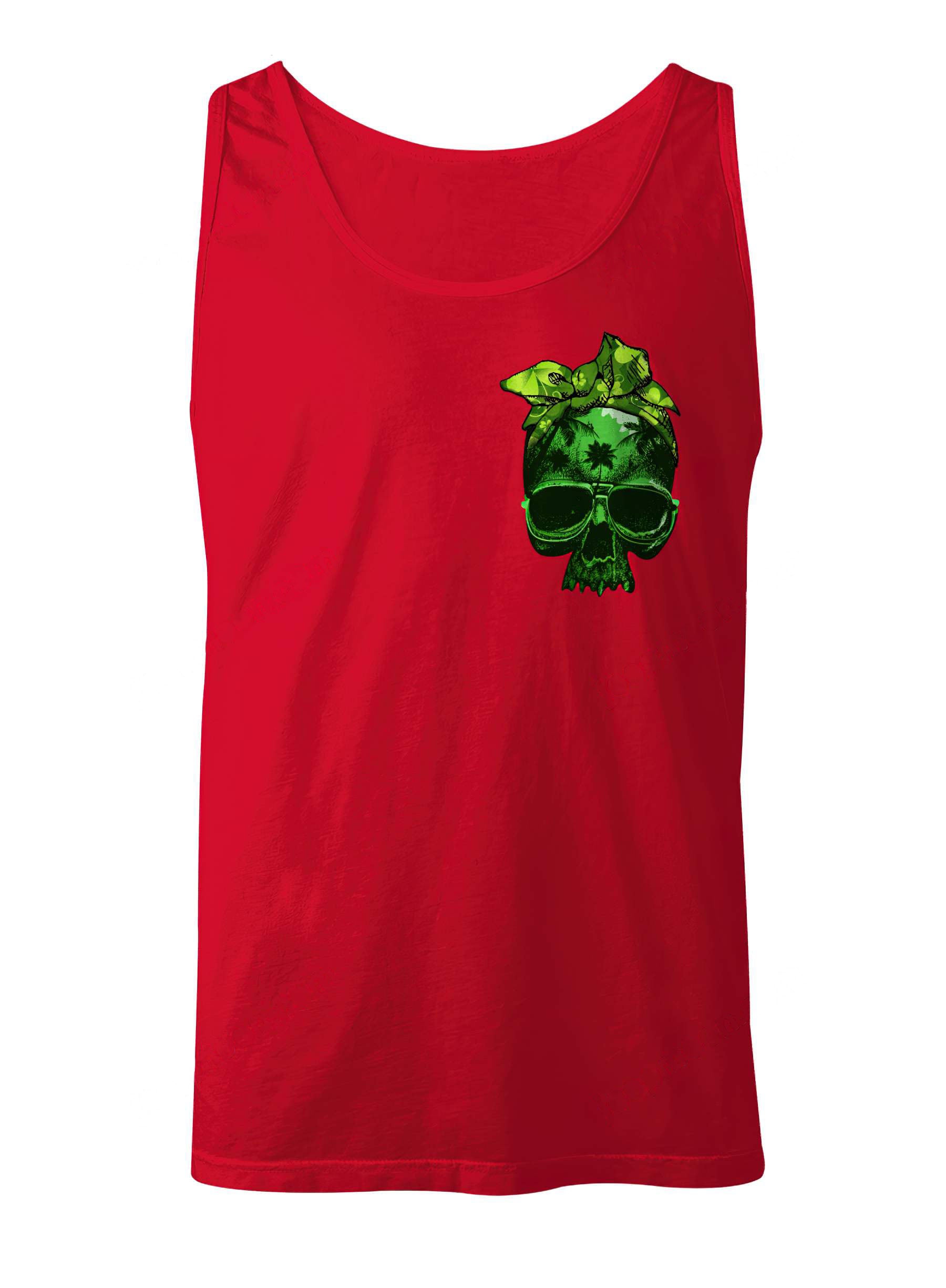 patricks-day-skull-tank-top