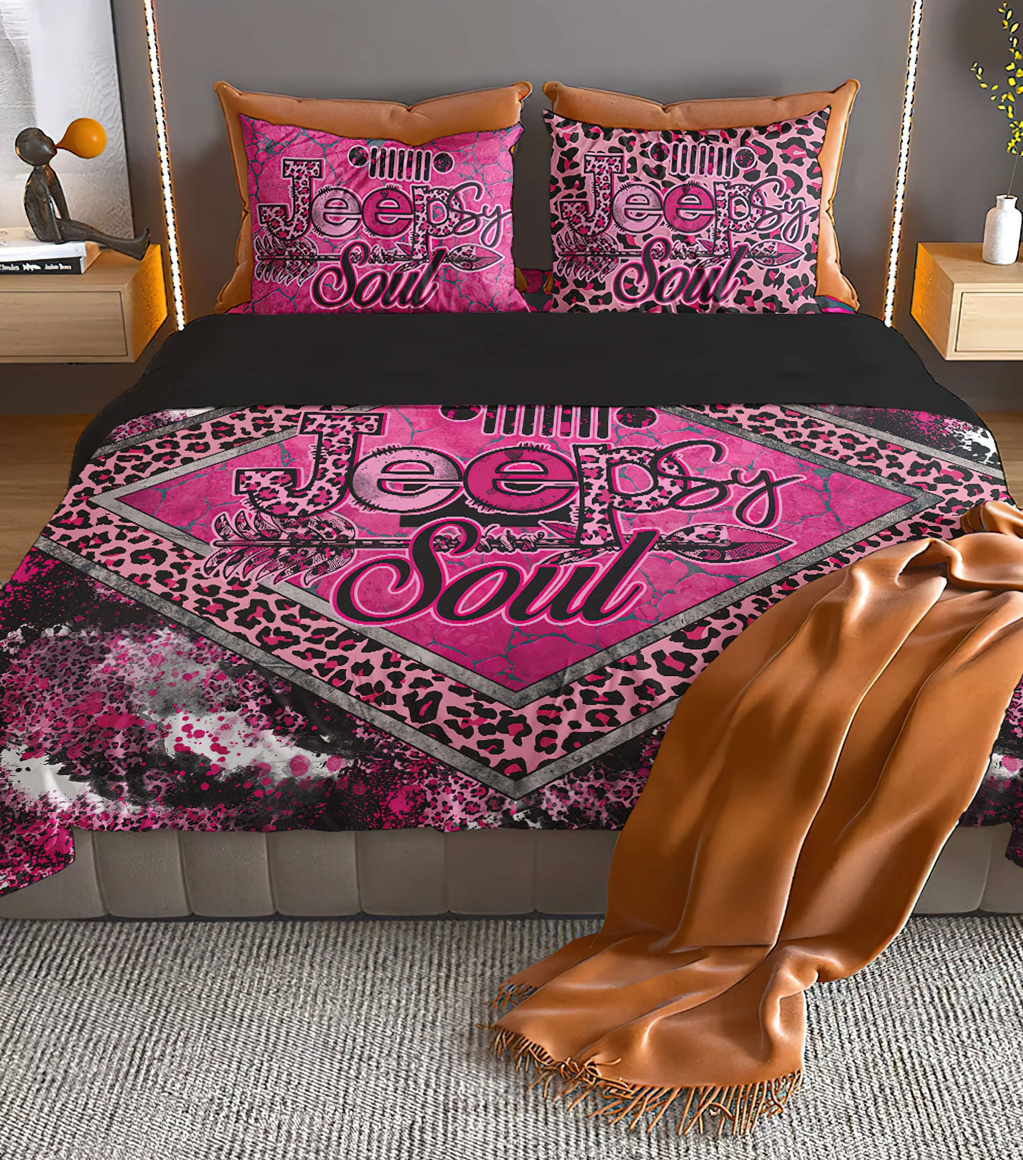 jeepsy-soul-pink-cowhide-bedding-set