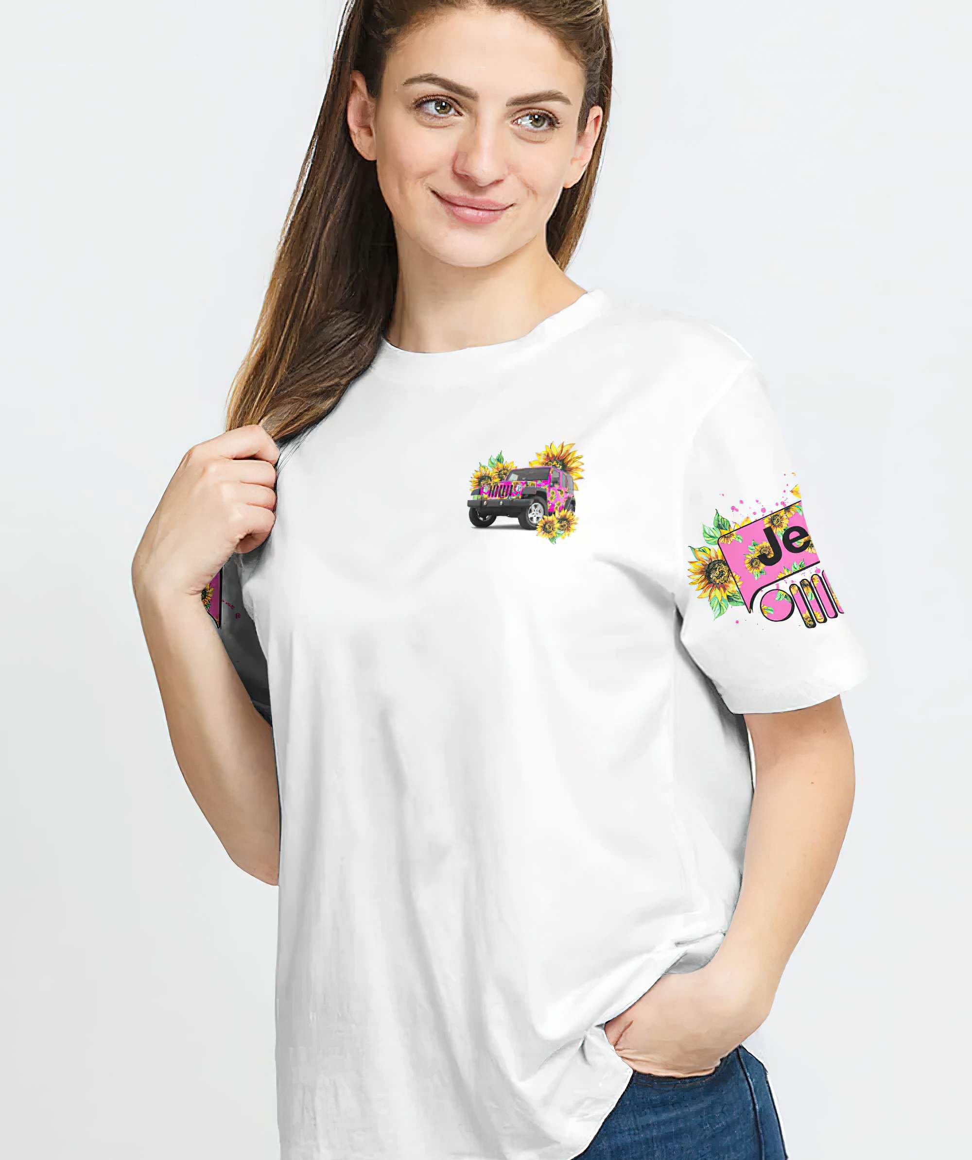 jeep-girl-are-sunshine-pink-sunflower-t-shirt