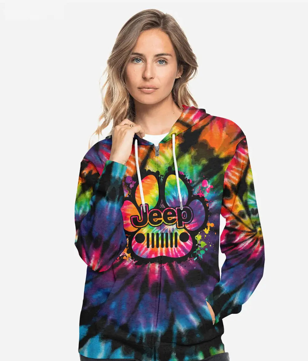 easily-distracted-by-jeeps-and-dogs-tie-dye-full-hoodie