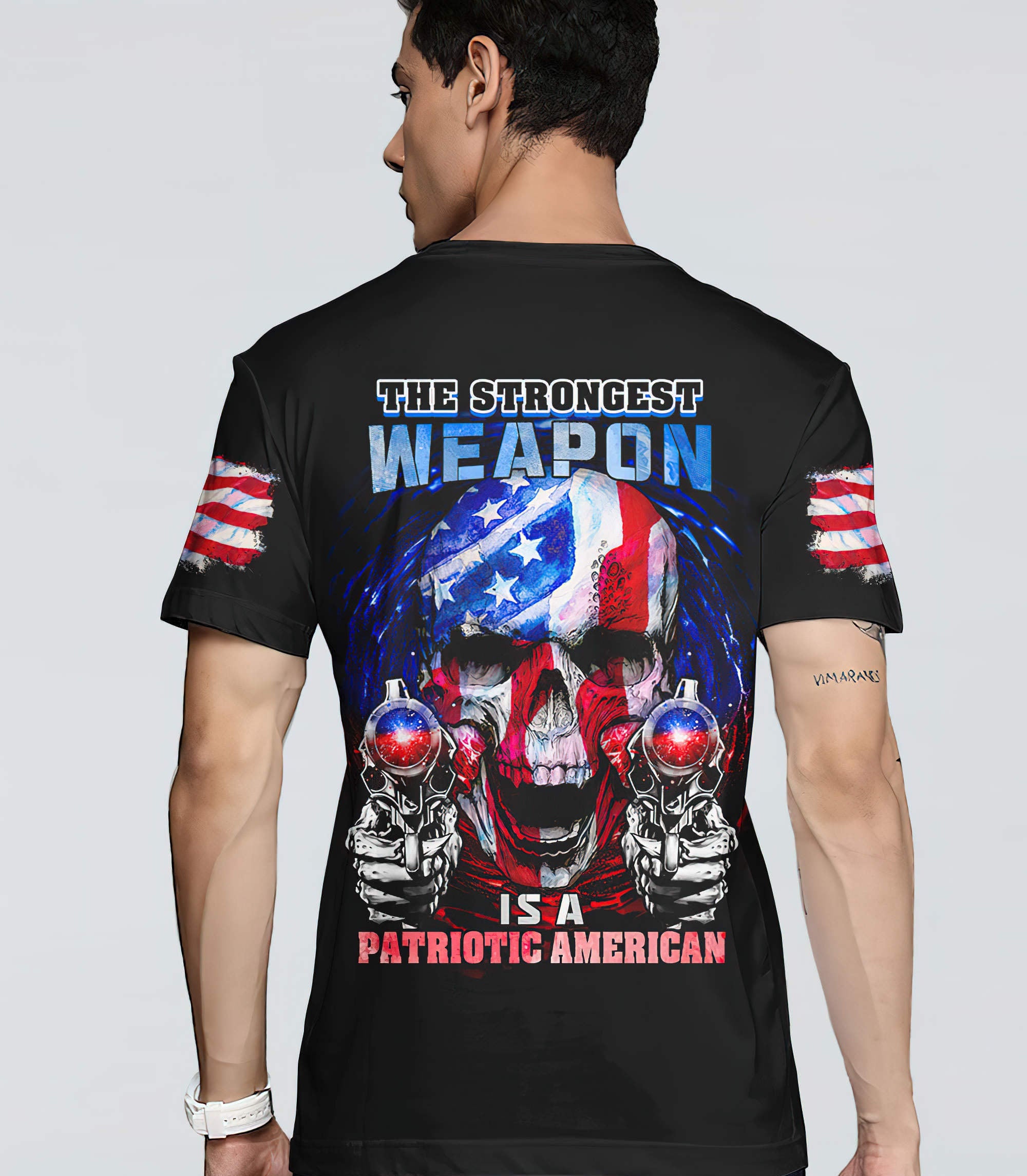 the-strongest-weapon-patriotic-skull-all-over-print-t-shirt