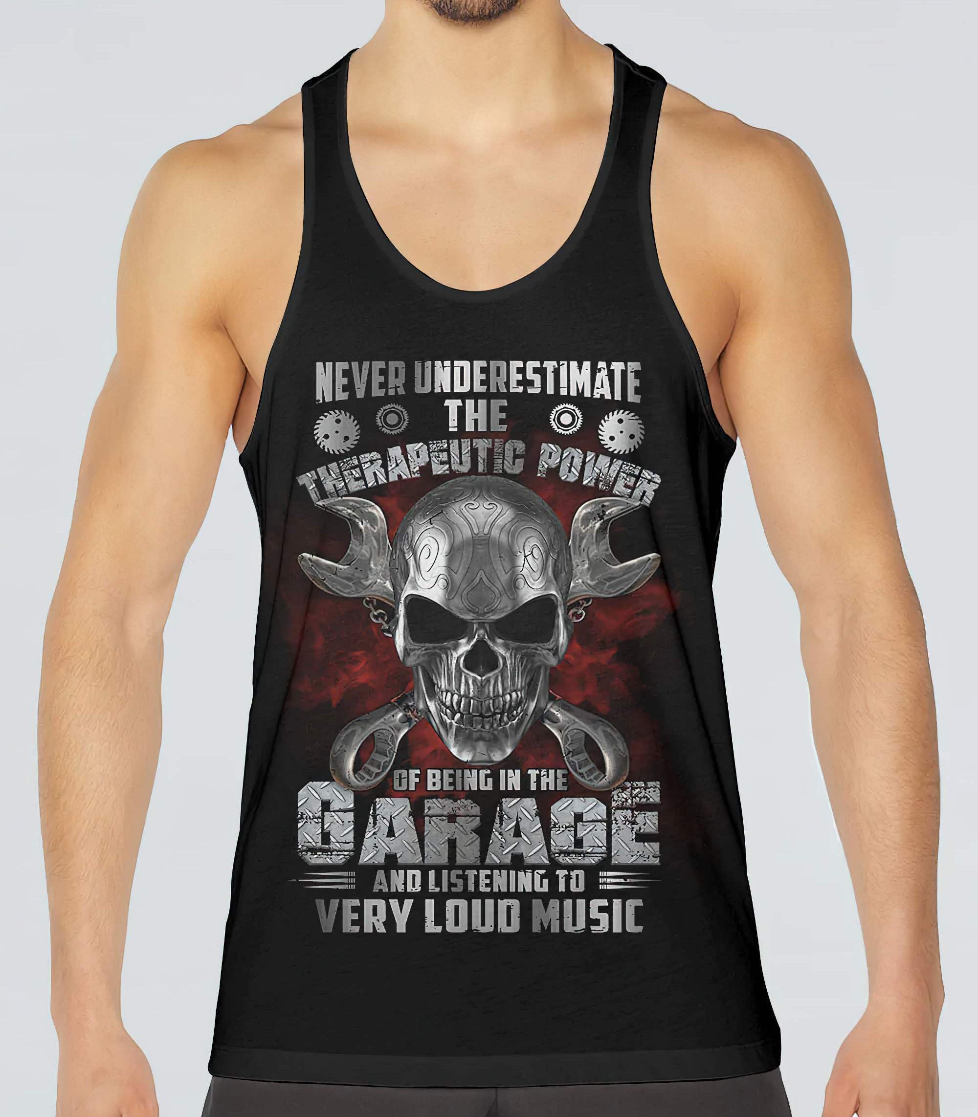 never-underestimate-mechanic-garage-skull-all-over-print-1-tank-top