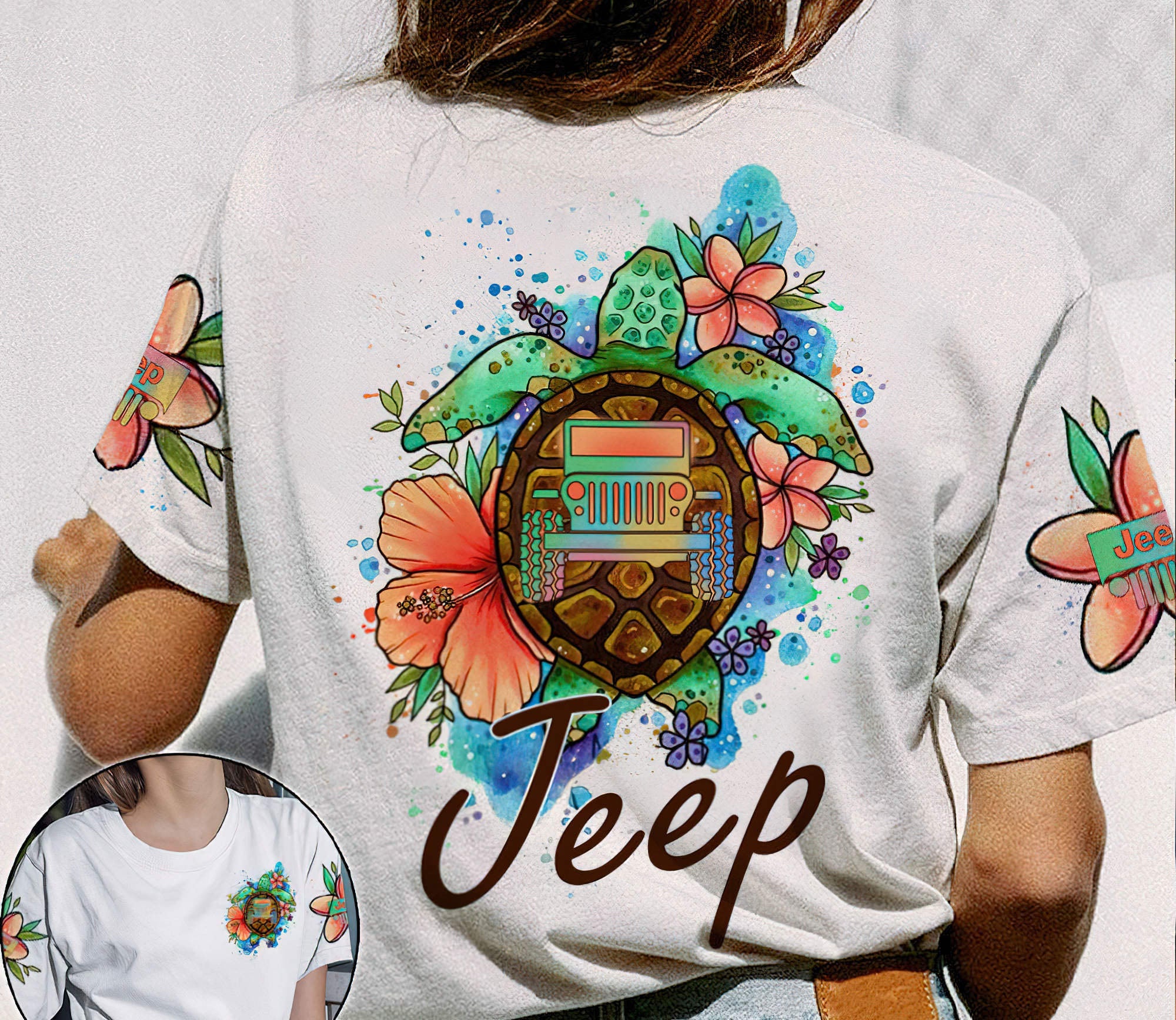 sea-turtle-jeep-watercolor-t-shirt