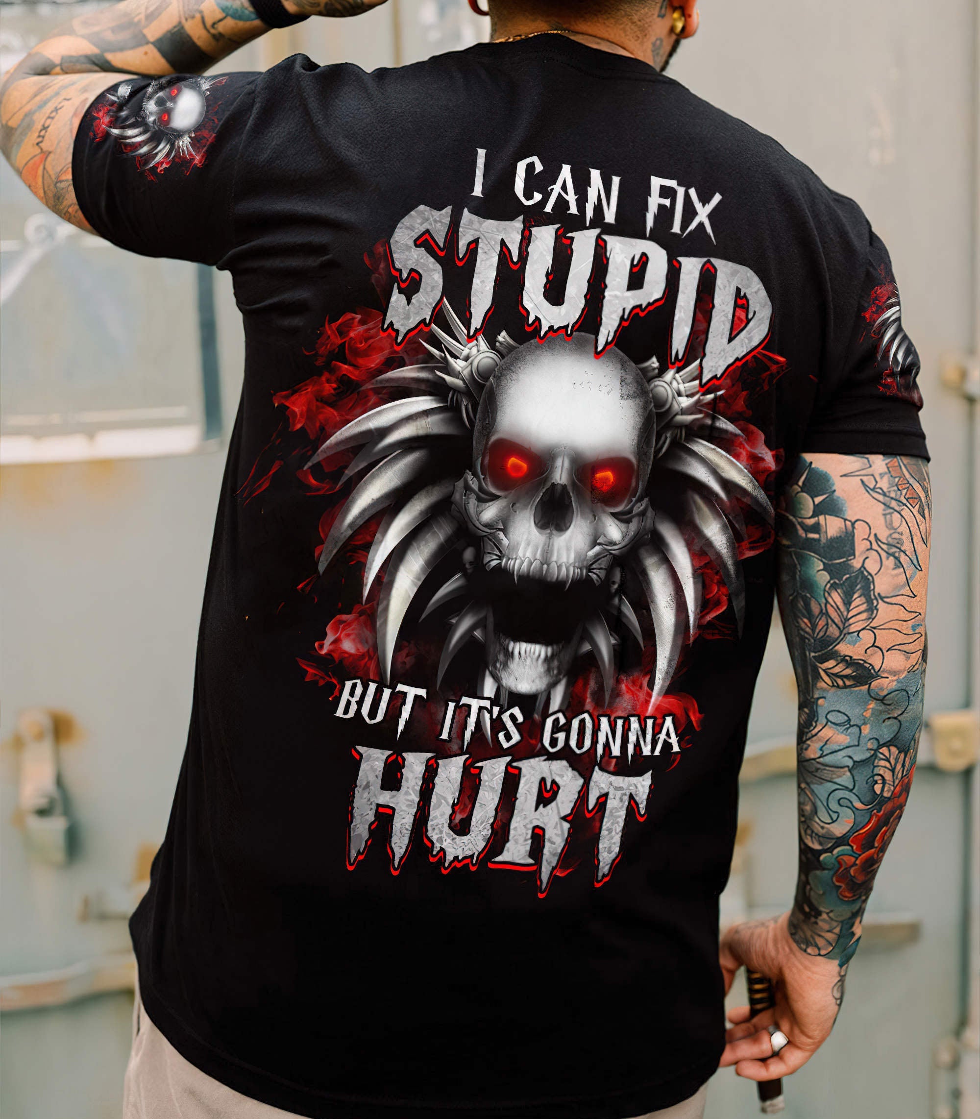 i-can-fix-stupid-red-eyes-skull-all-over-print-t-shirt